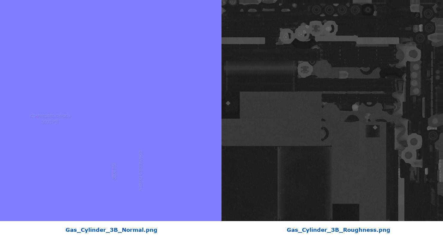 Gas Cylinder 3B Low-poly 3D model_11