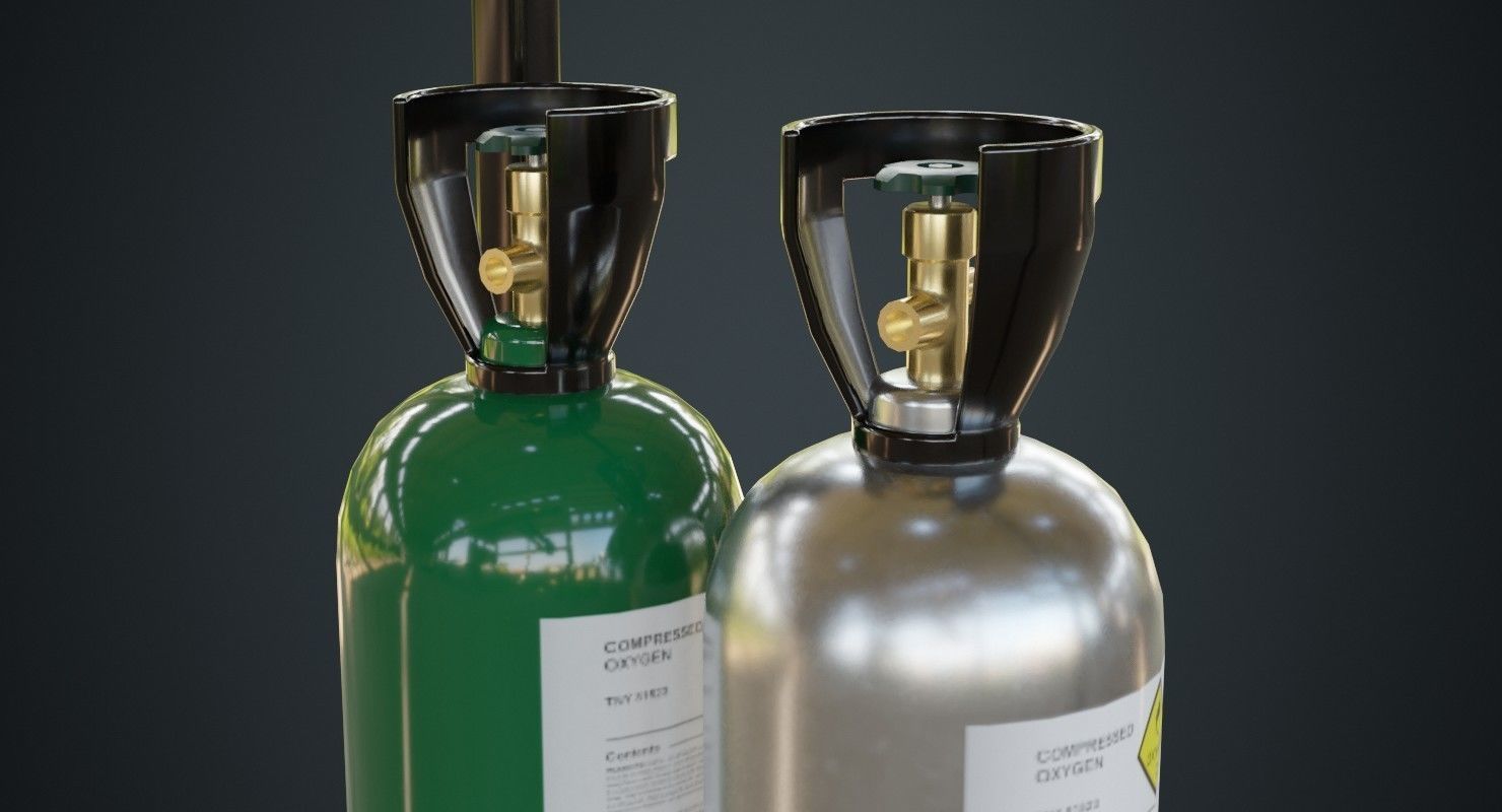 Gas Cylinder 3B Low-poly 3D model_5