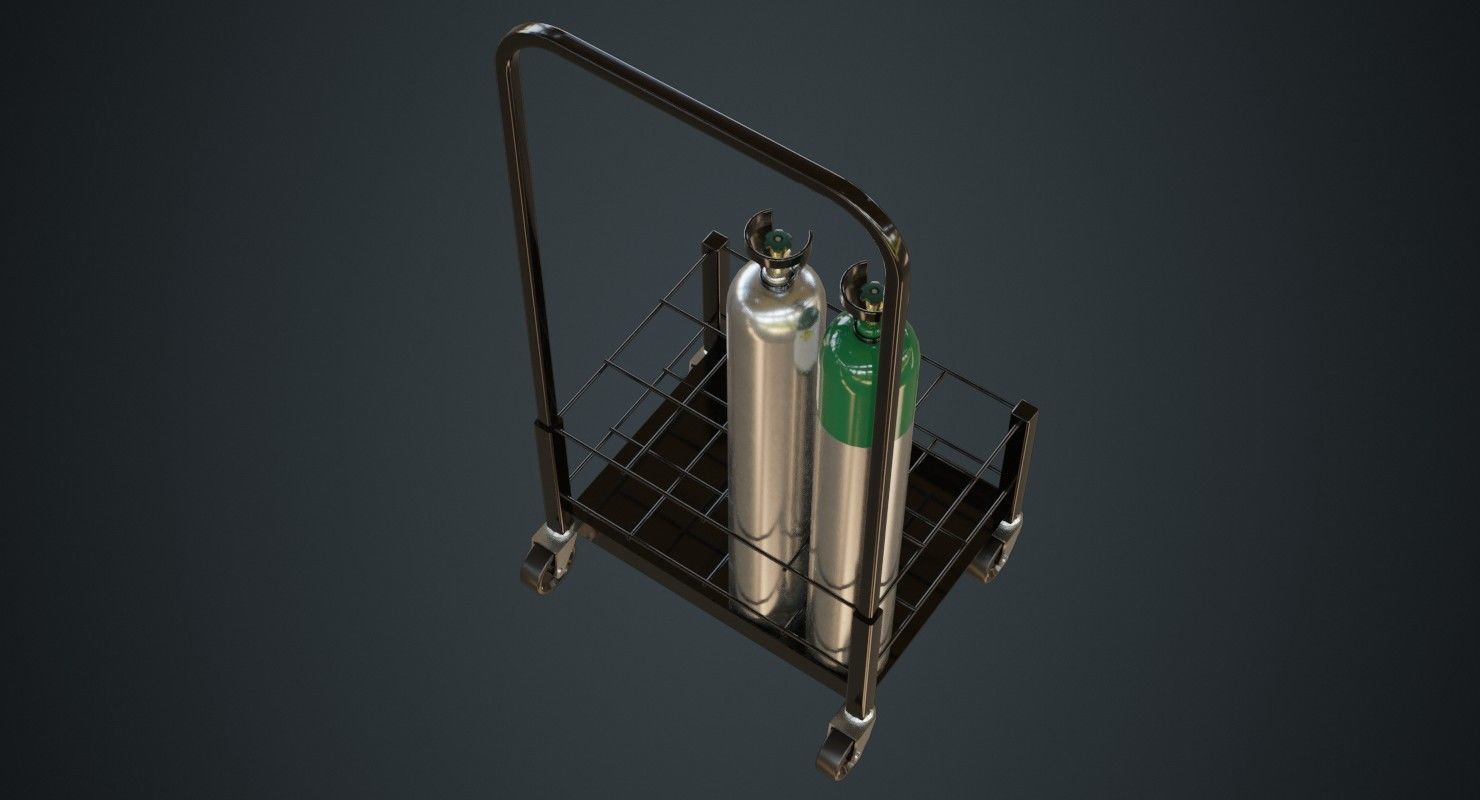 Gas Cylinder 3B Low-poly 3D model_2