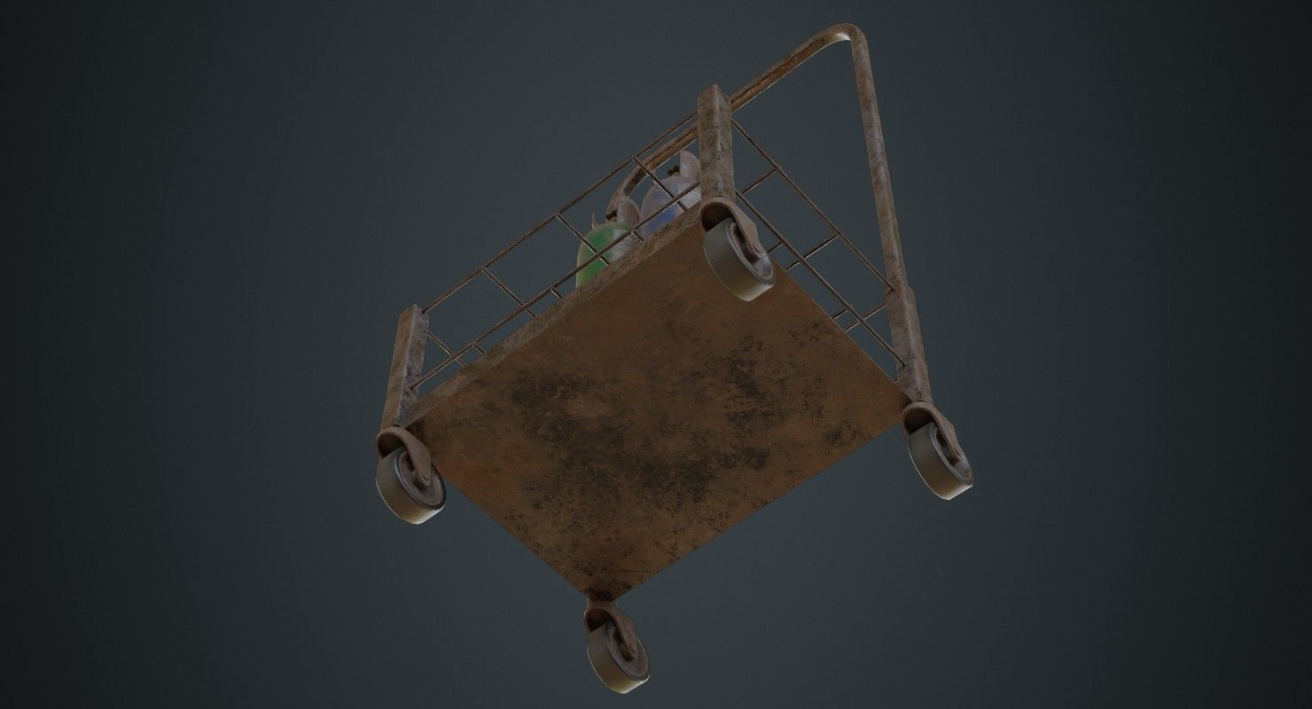 Gas Cylinder 3C Low-poly 3D model_7