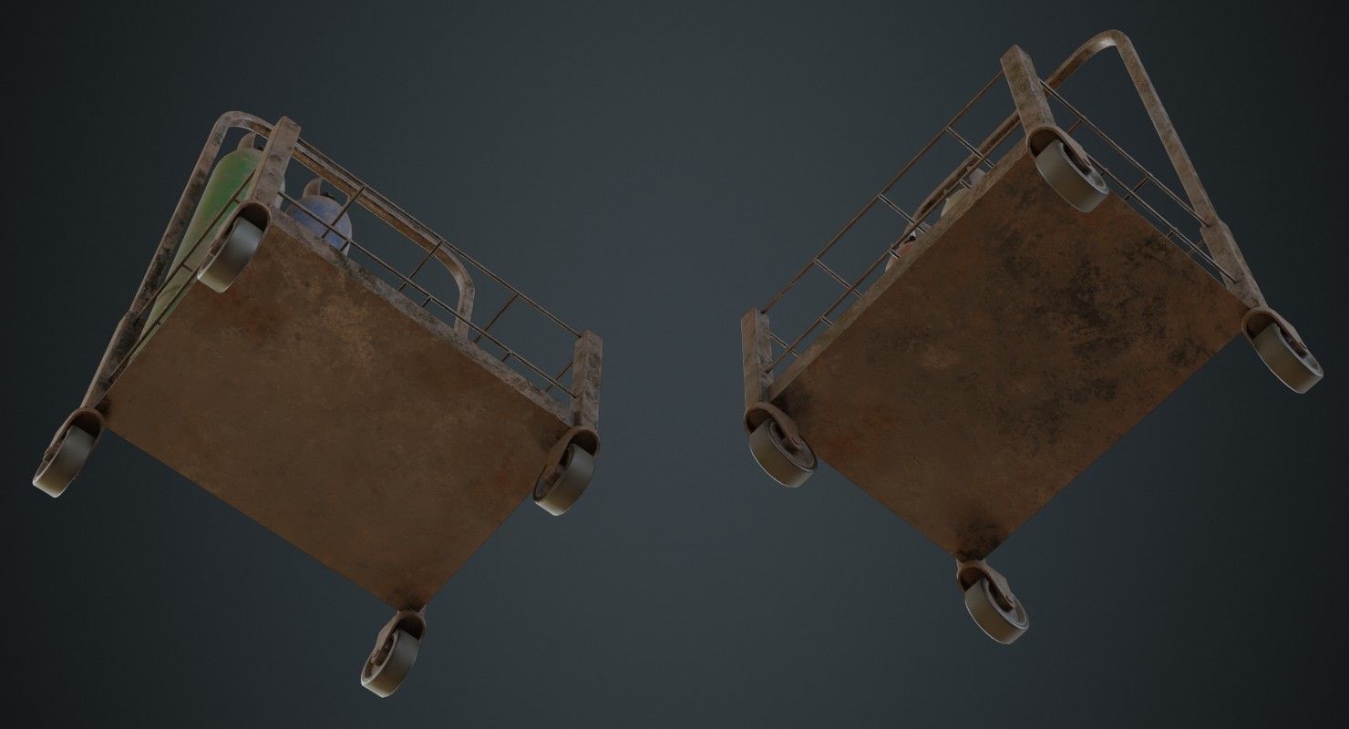 Gas Cylinder 3C Low-poly 3D model_2