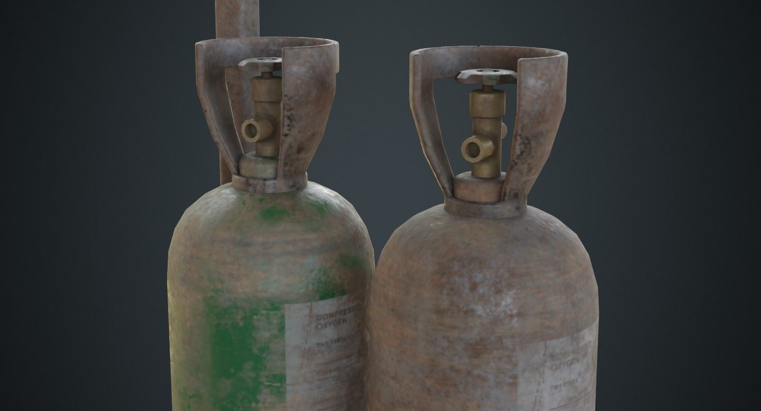 Gas Cylinder 3D Low-poly 3D model_5
