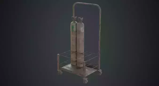 Gas Cylinder 3D Low-poly 3D model