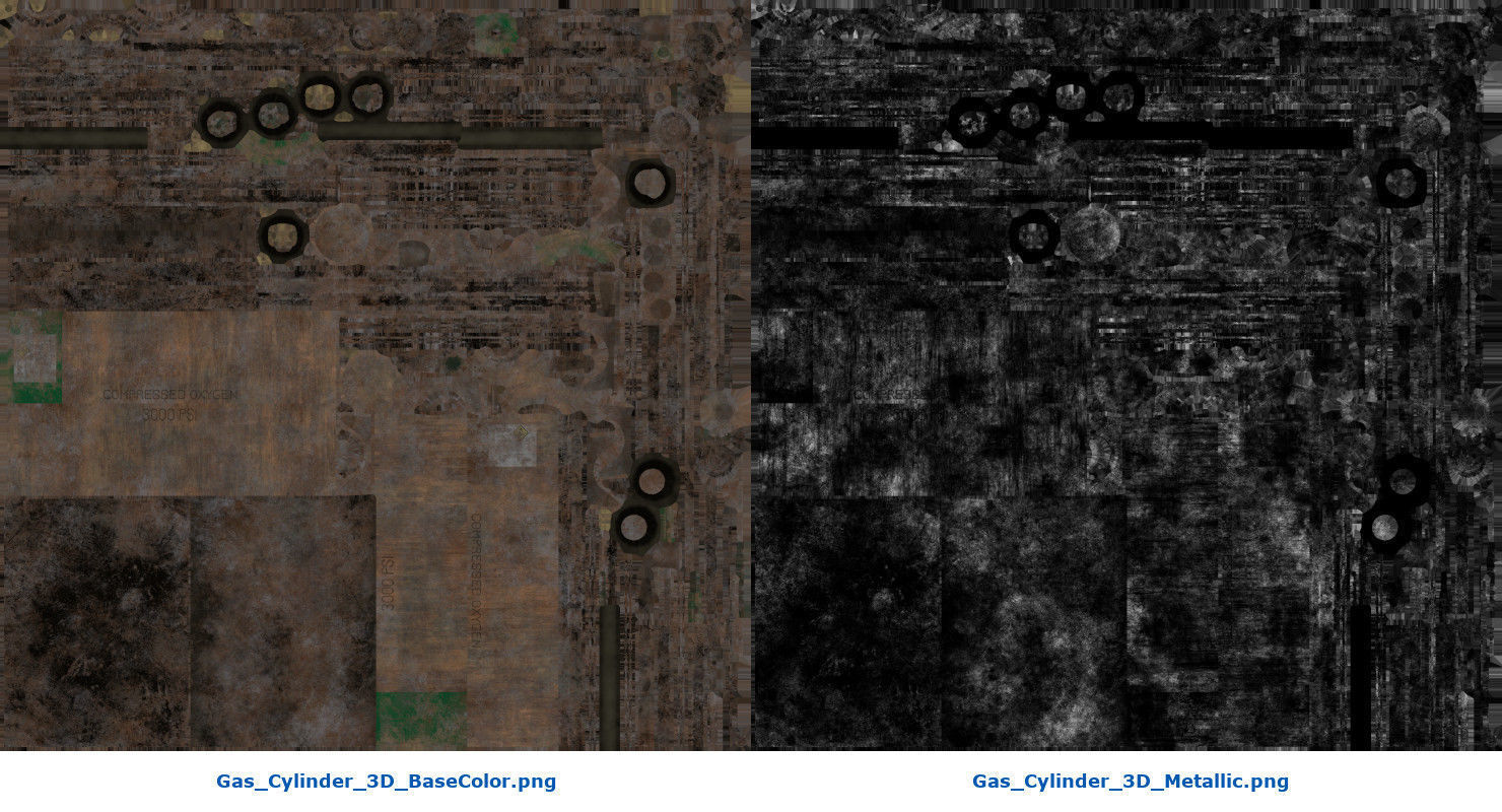 Gas Cylinder 3D Low-poly 3D model_10