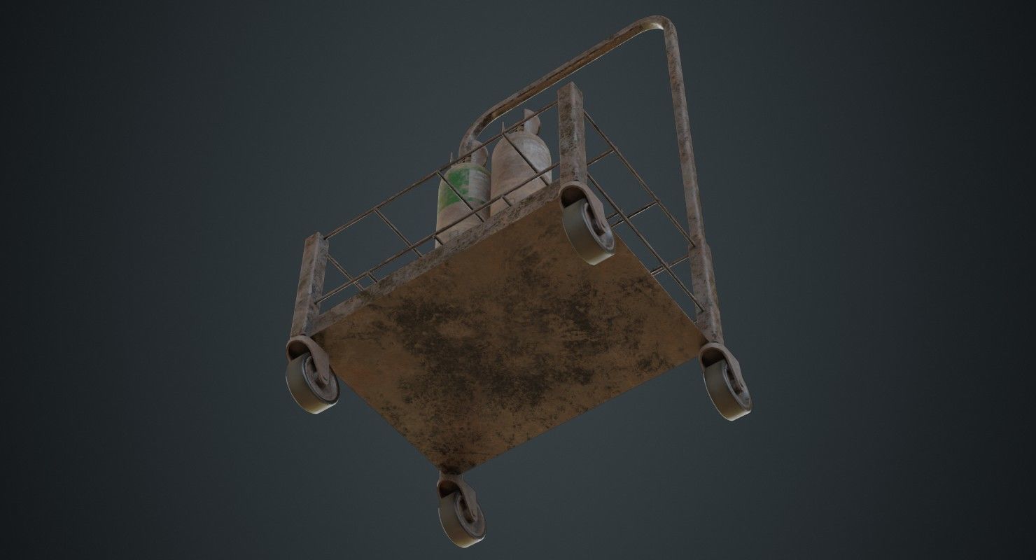 Gas Cylinder 3D Low-poly 3D model_4