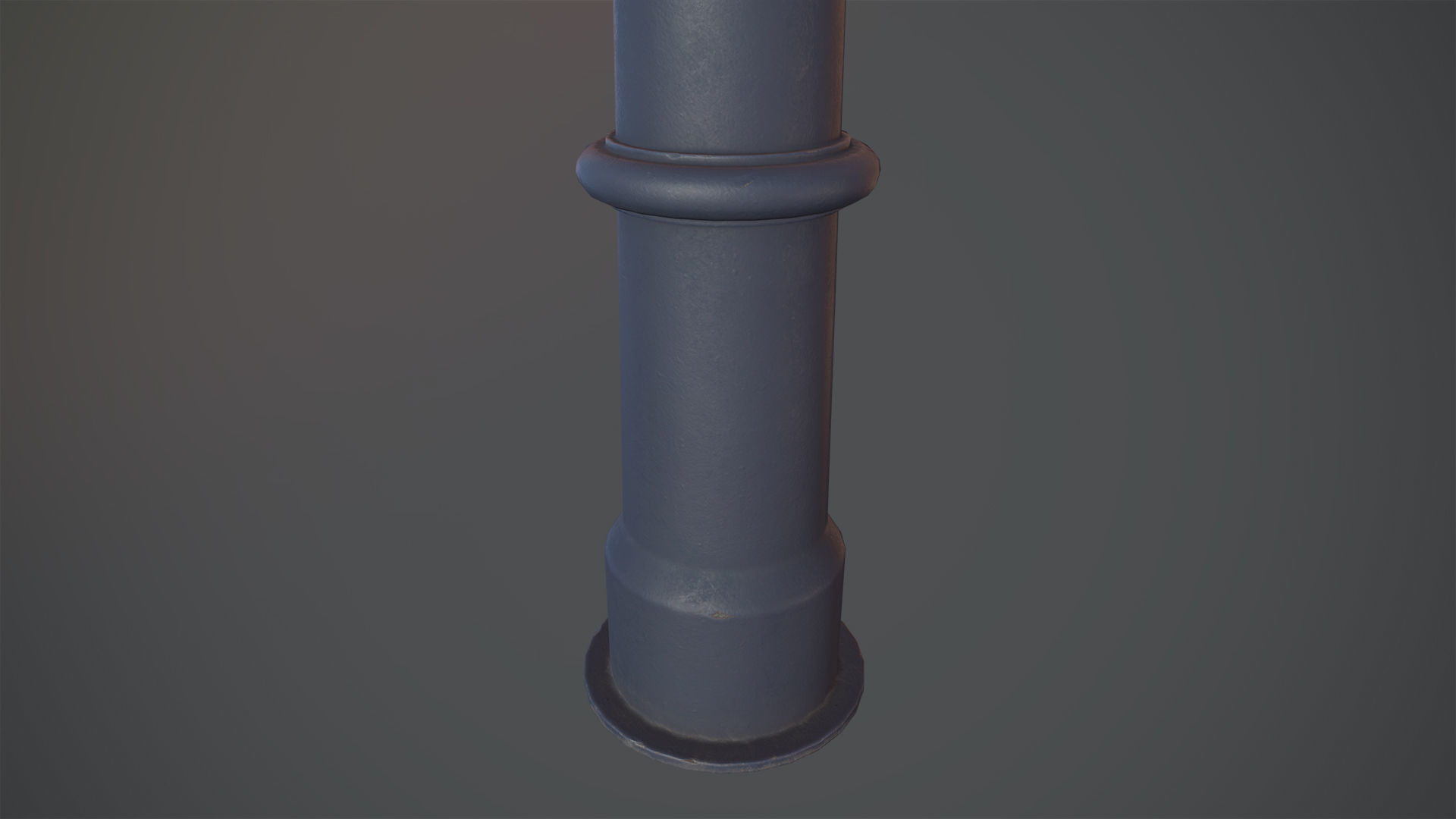 Barrier Bollard pack 5 Blue v1 Low-poly 3D model_7