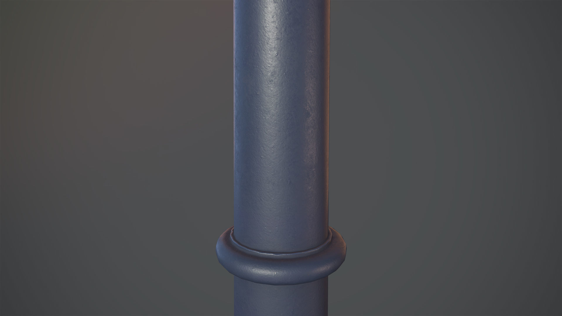 Barrier Bollard pack 5 Blue v1 Low-poly 3D model_6