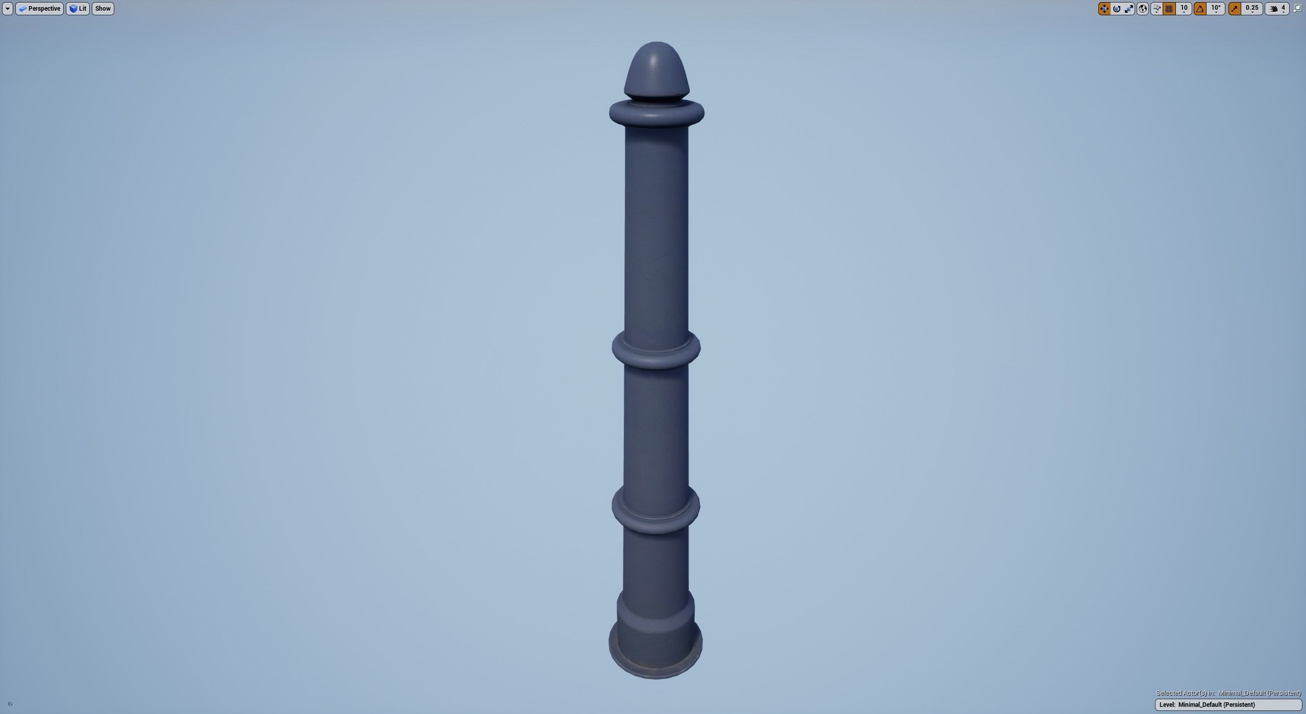 Barrier Bollard pack 5 Blue v1 Low-poly 3D model_21