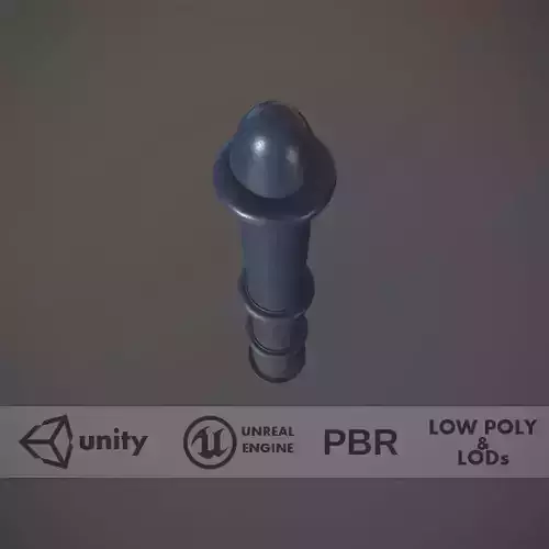 Barrier Bollard pack 5 Blue v1