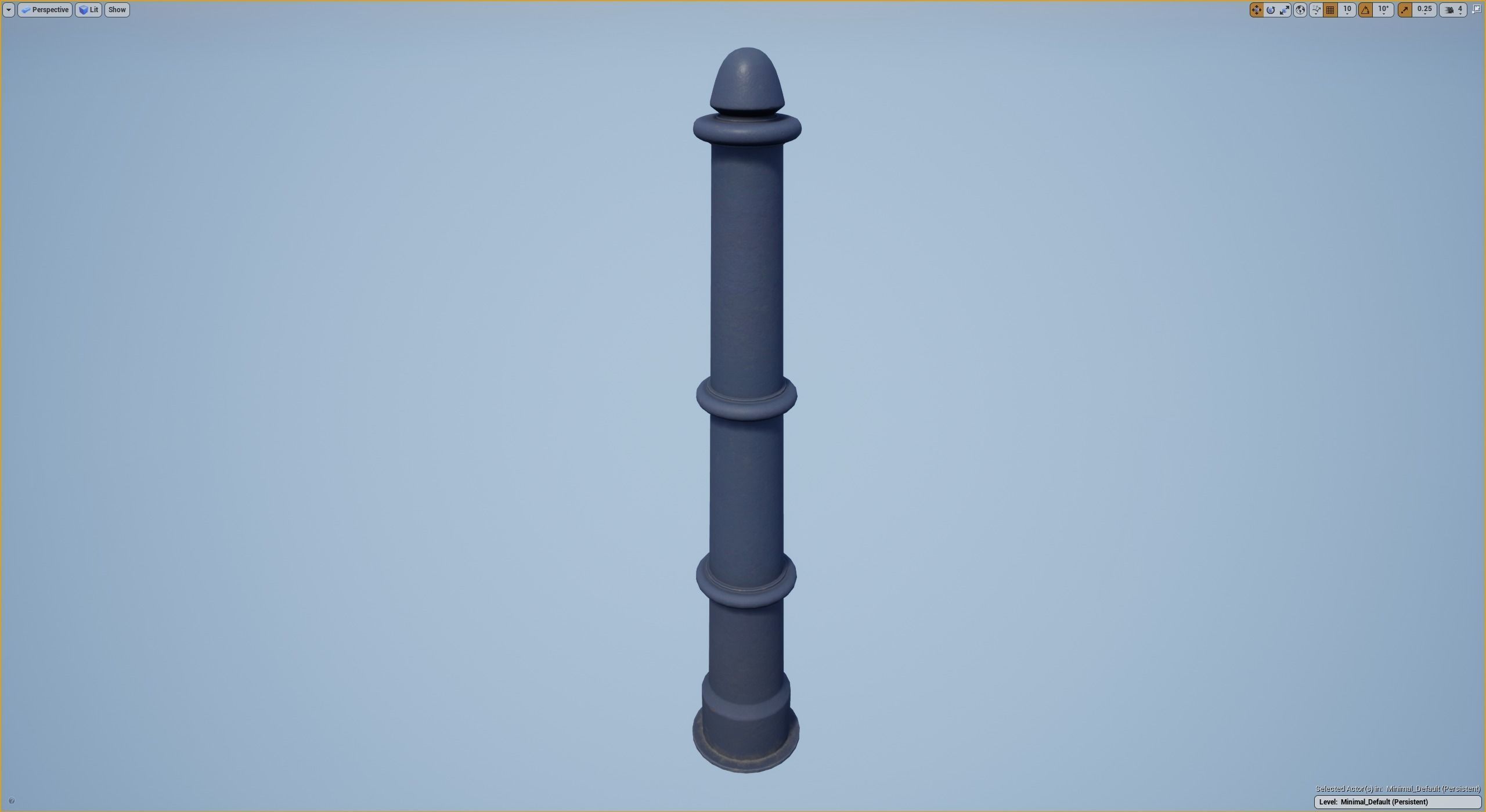Barrier Bollard pack 5 Blue v2 Low-poly 3D model_21