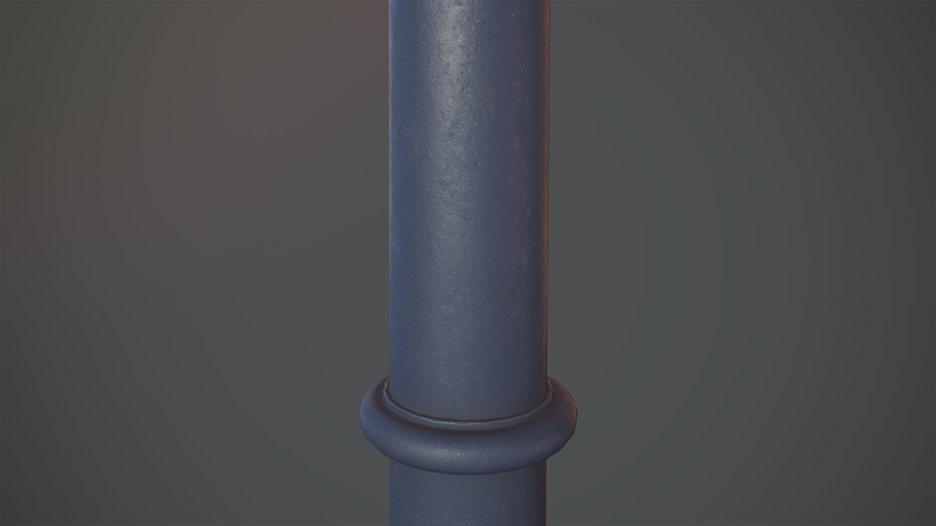 Barrier Bollard pack 5 Blue v2 Low-poly 3D model_6