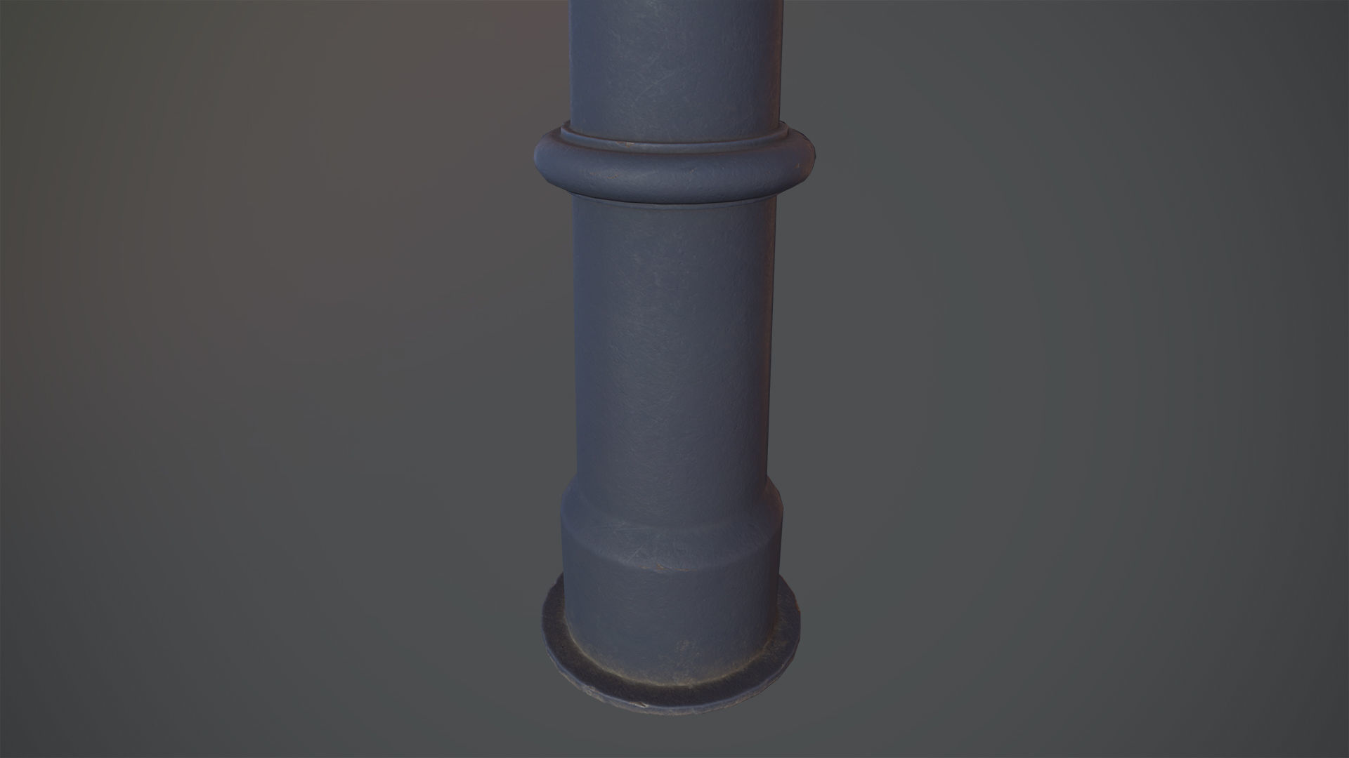 Barrier Bollard pack 5 Blue v2 Low-poly 3D model_7