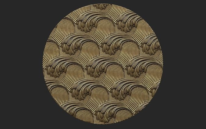 Wave relief 3D print model