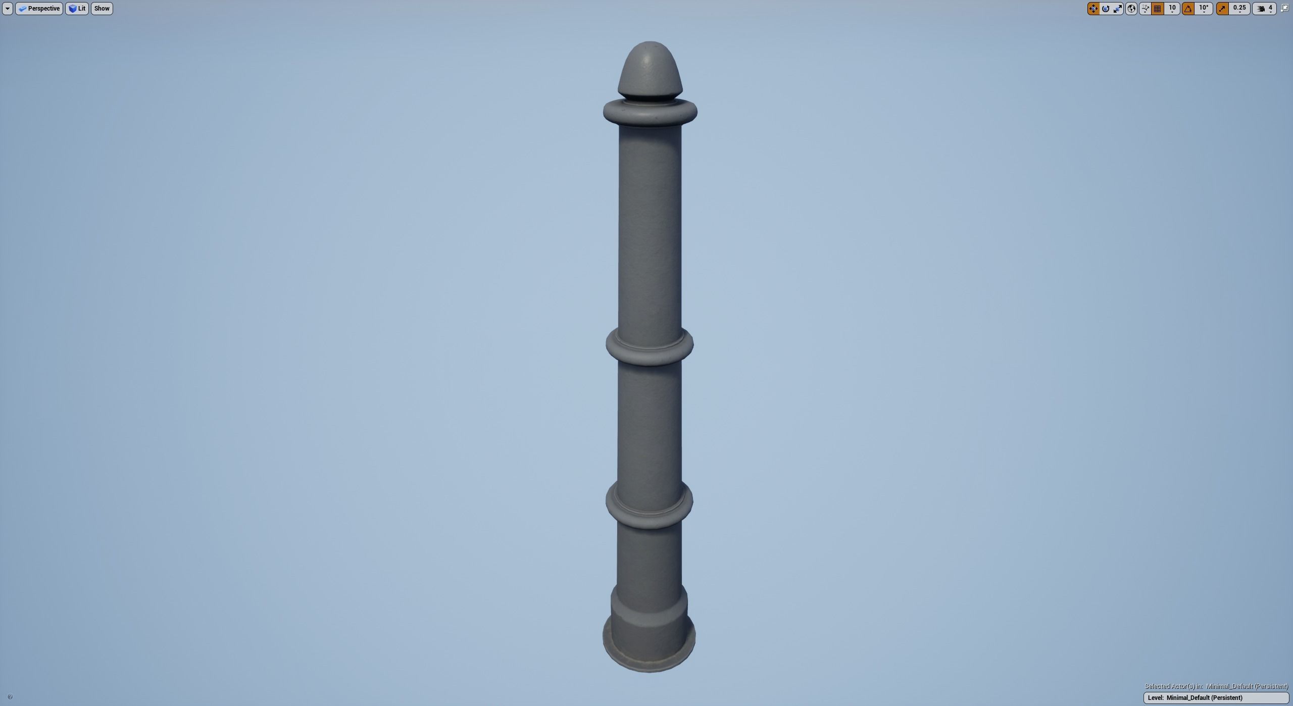 Barrier Bollard pack 5 Gray v2 Low-poly 3D model_21