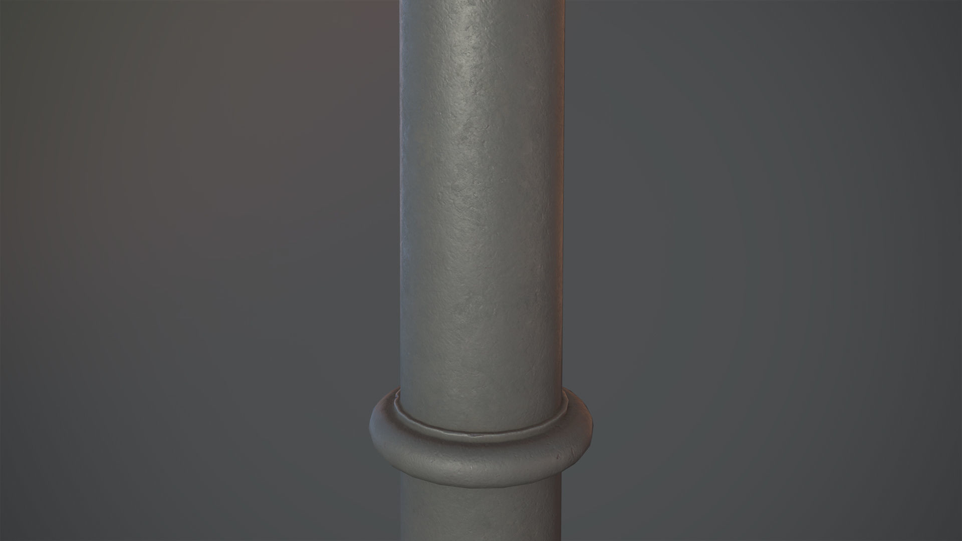 Barrier Bollard pack 5 Gray v2 Low-poly 3D model_5