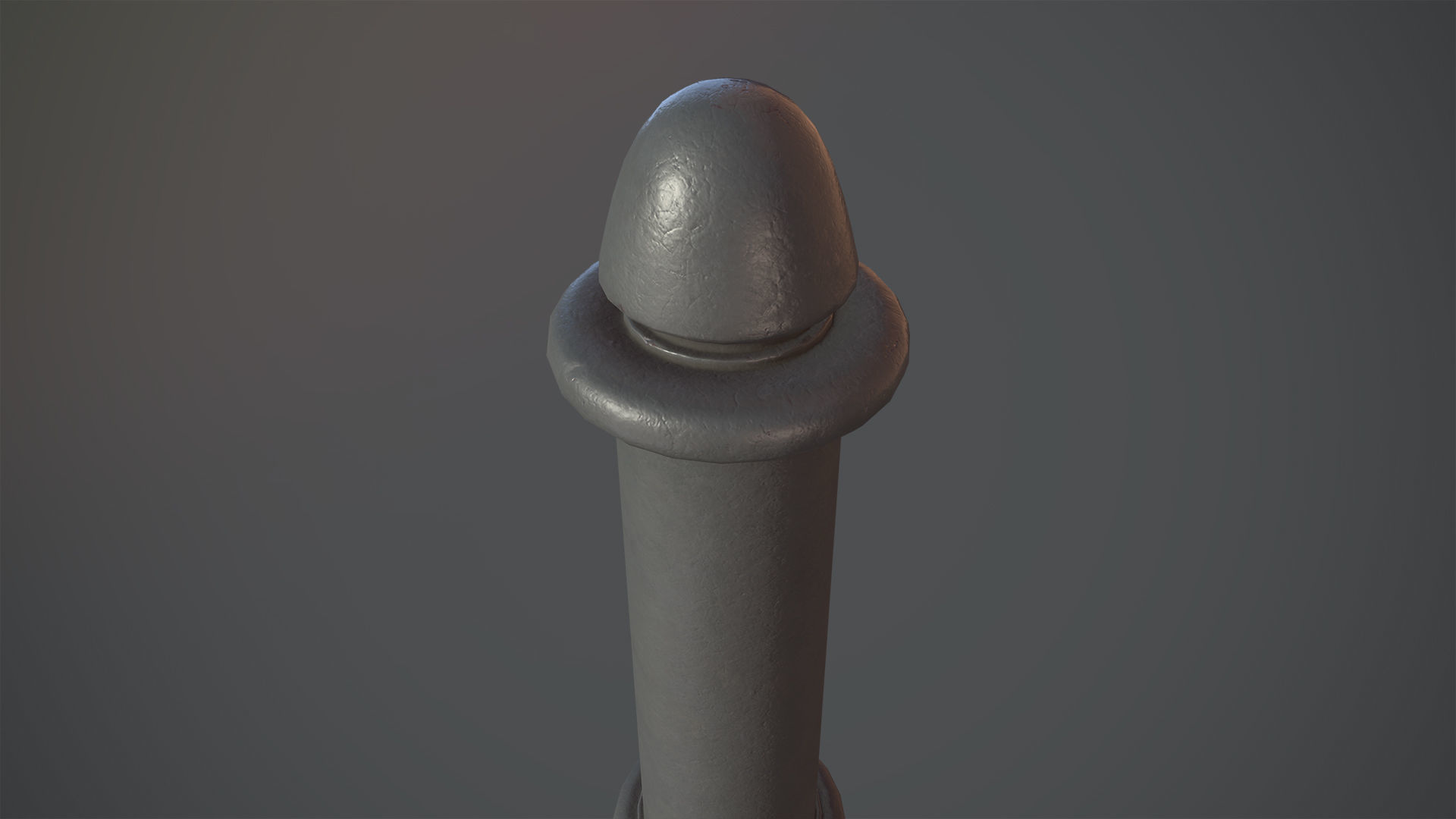 Barrier Bollard pack 5 Gray v2 Low-poly 3D model_6