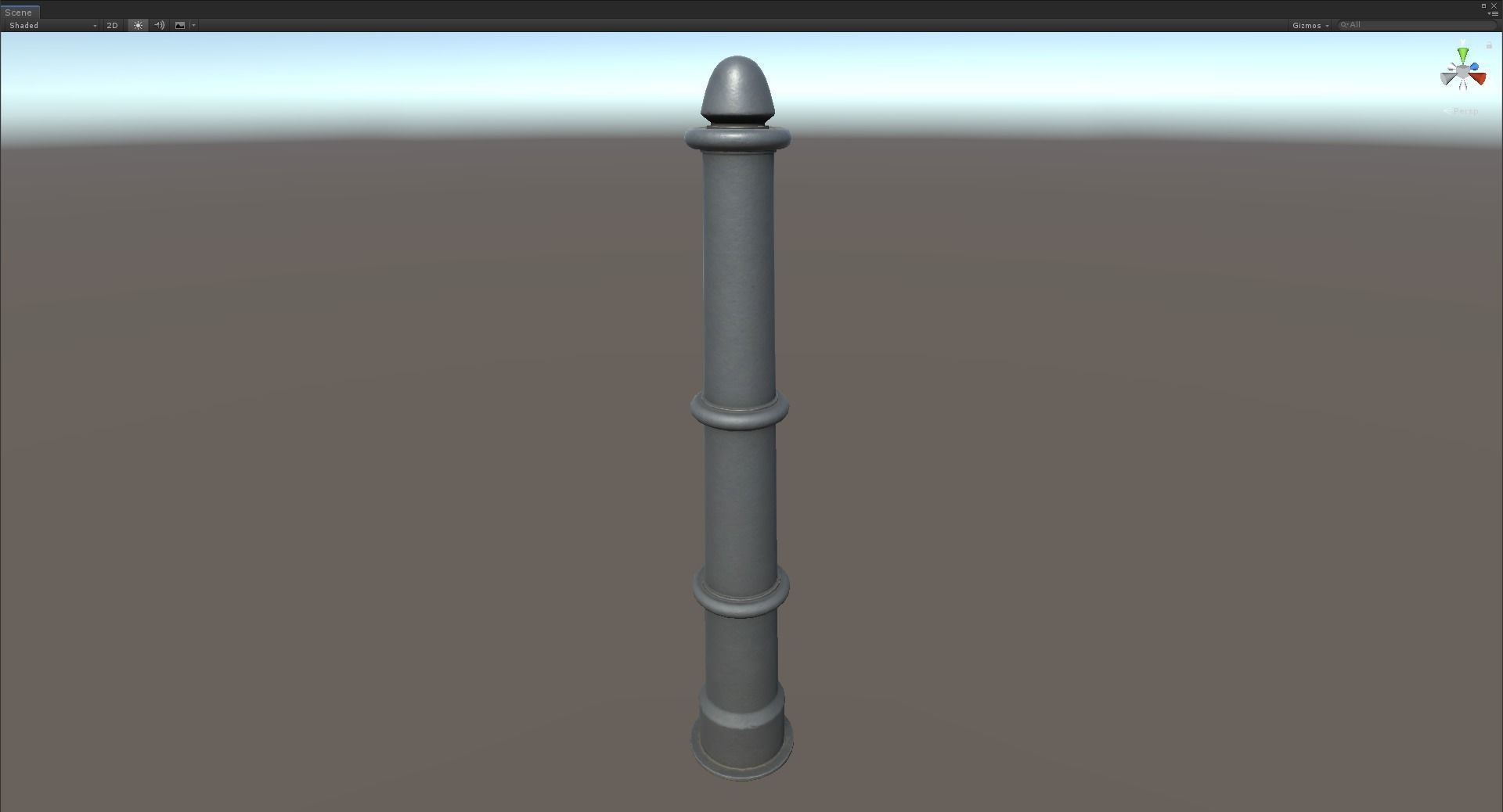 Barrier Bollard pack 5 Gray v2 Low-poly 3D model_20