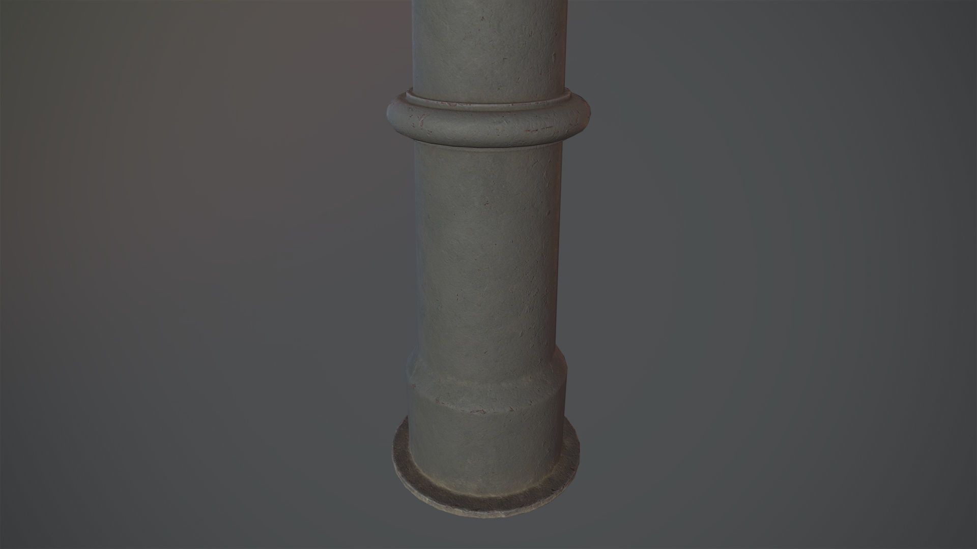 Barrier Bollard pack 5 Gray v3 Low-poly 3D model_7