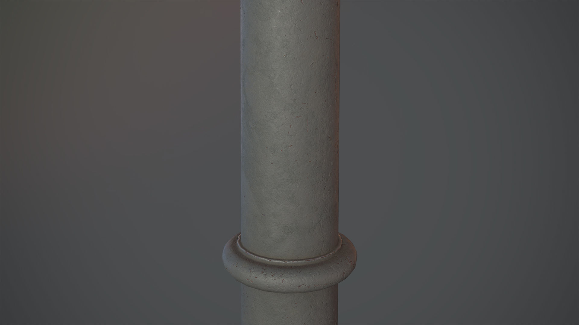 Barrier Bollard pack 5 Gray v3 Low-poly 3D model_6