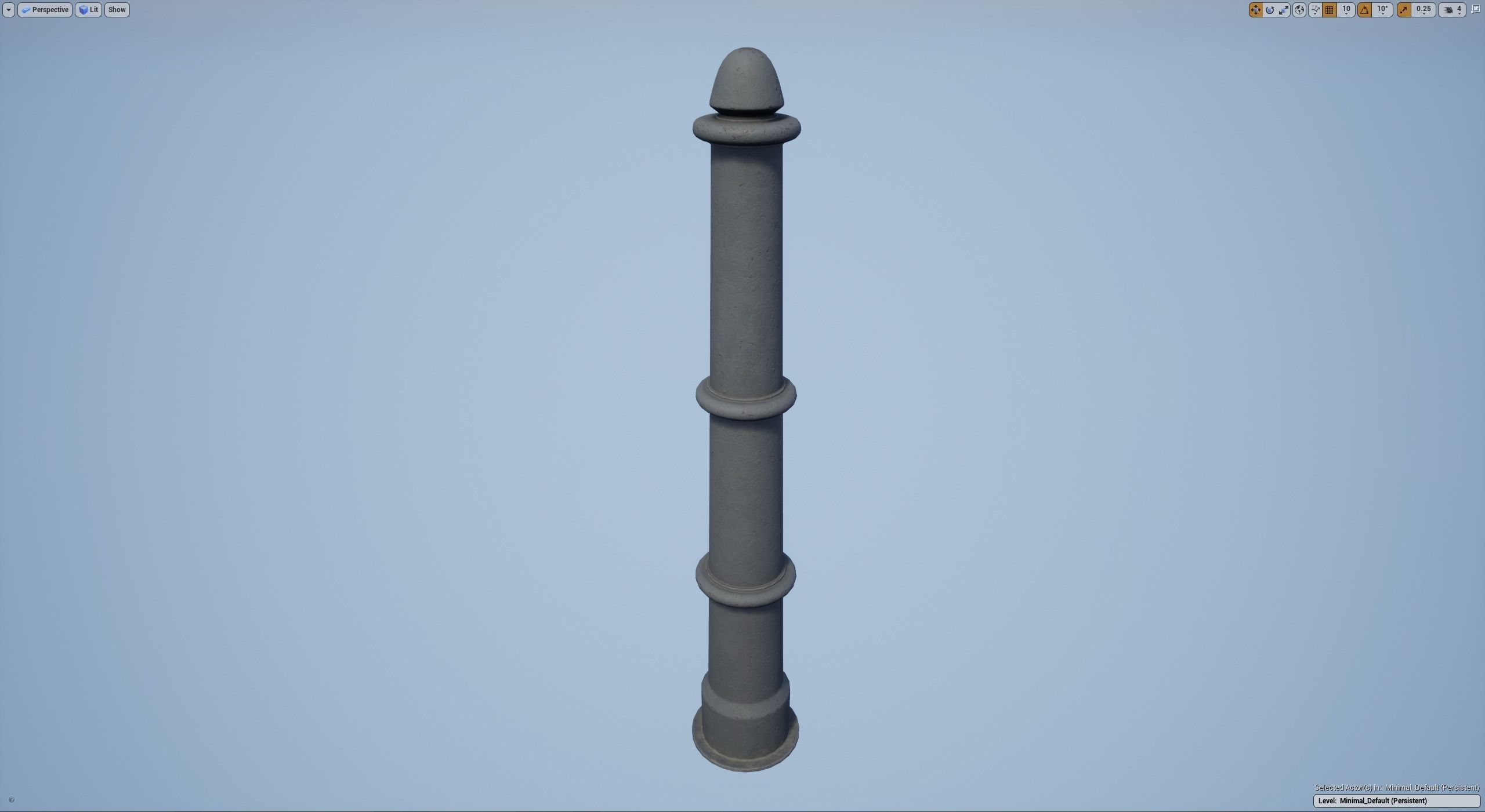 Barrier Bollard pack 5 Gray v3 Low-poly 3D model_21