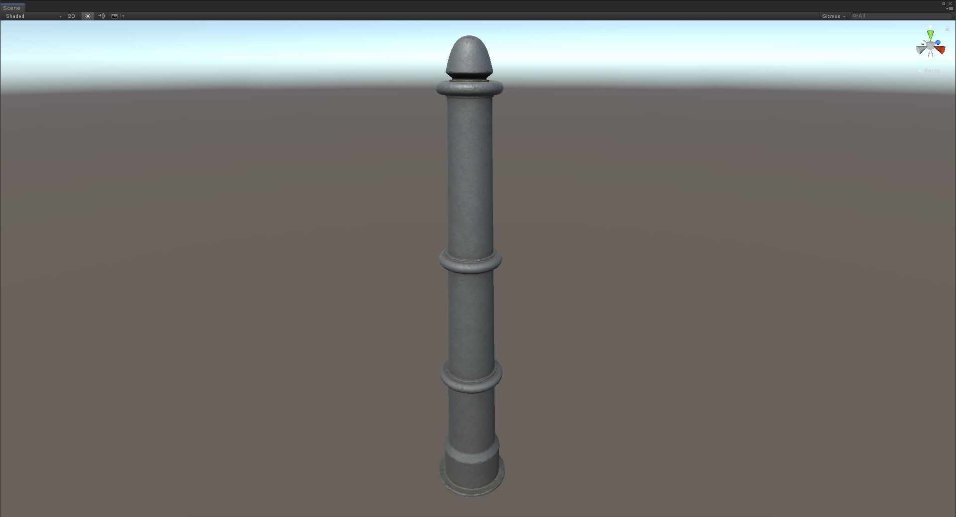Barrier Bollard pack 5 Gray v3 Low-poly 3D model_20