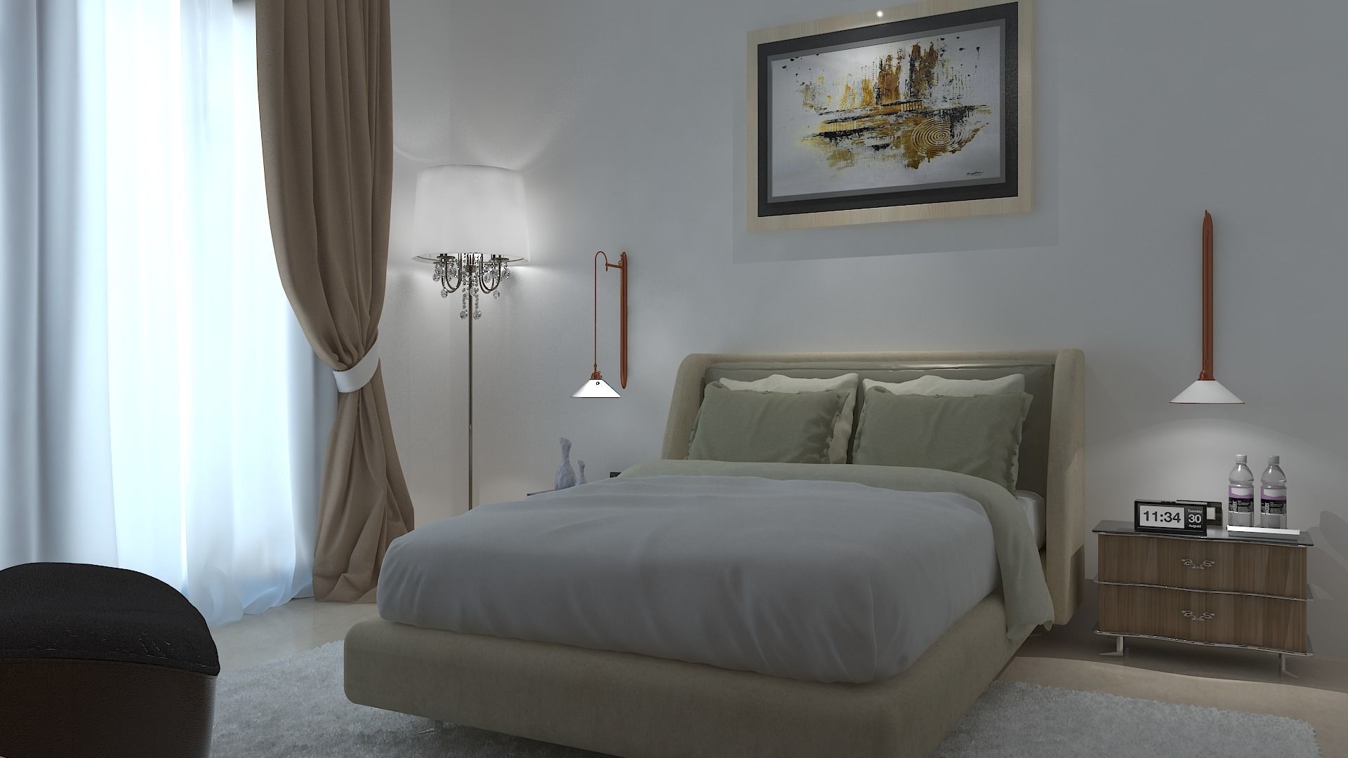 HOTEL ROOM DESIGN LUXRY 3D print model_1