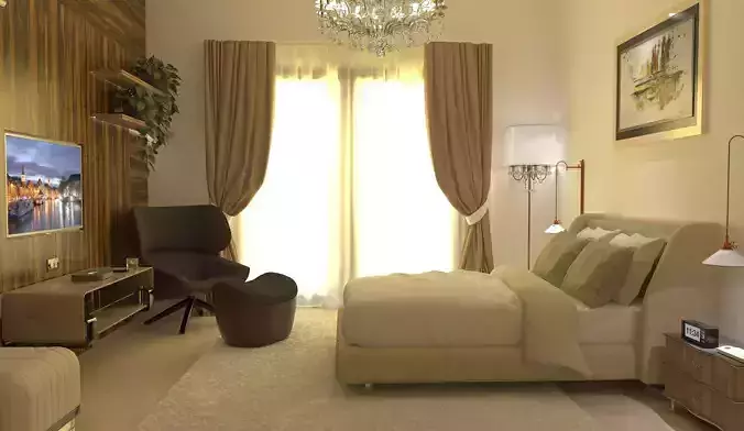 HOTEL ROOM DESIGN LUXRY 3D print model