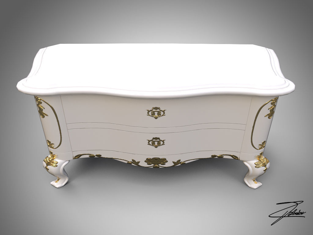 Drawer 14 VR ready Low-poly 3D model_1