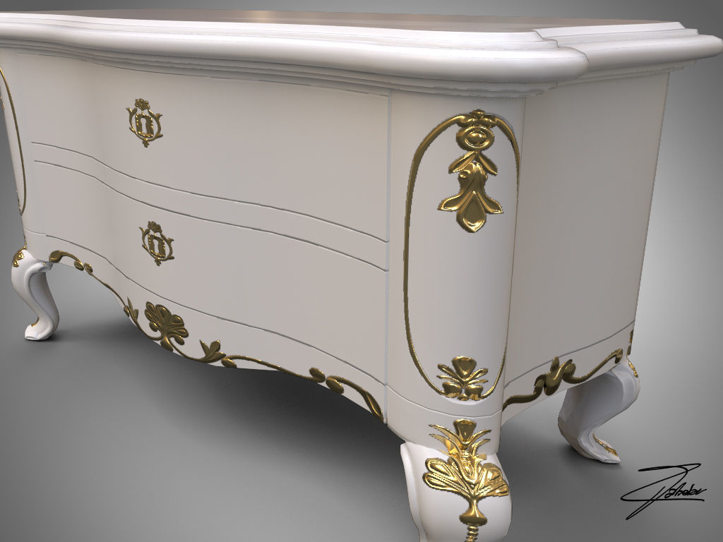 Drawer 14 VR ready Low-poly 3D model_2