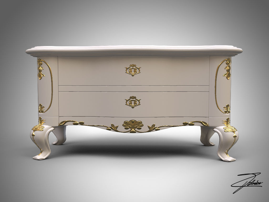 Drawer 14 VR ready Low-poly 3D model_3