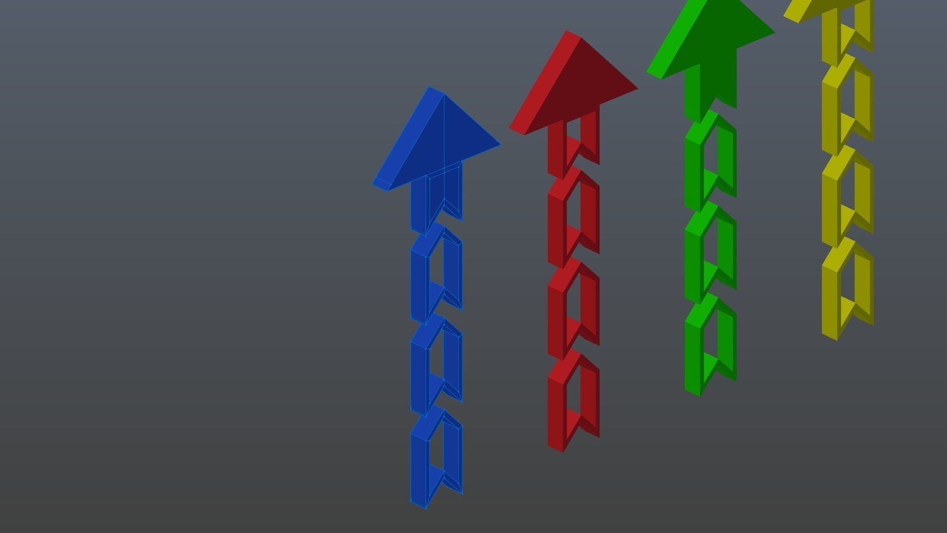 Low poly arrow 30 Low-poly 3D model_12