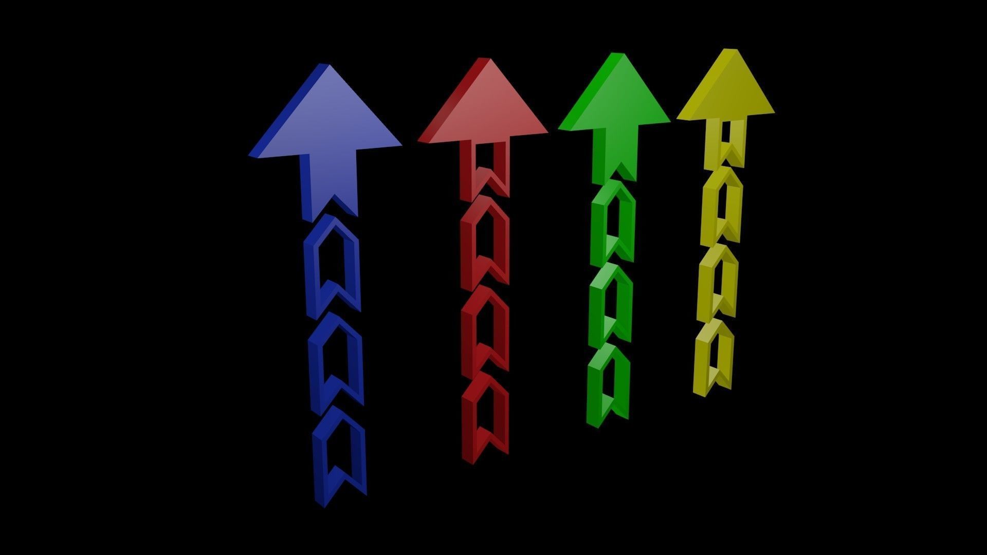 Low poly arrow 30 Low-poly 3D model_3