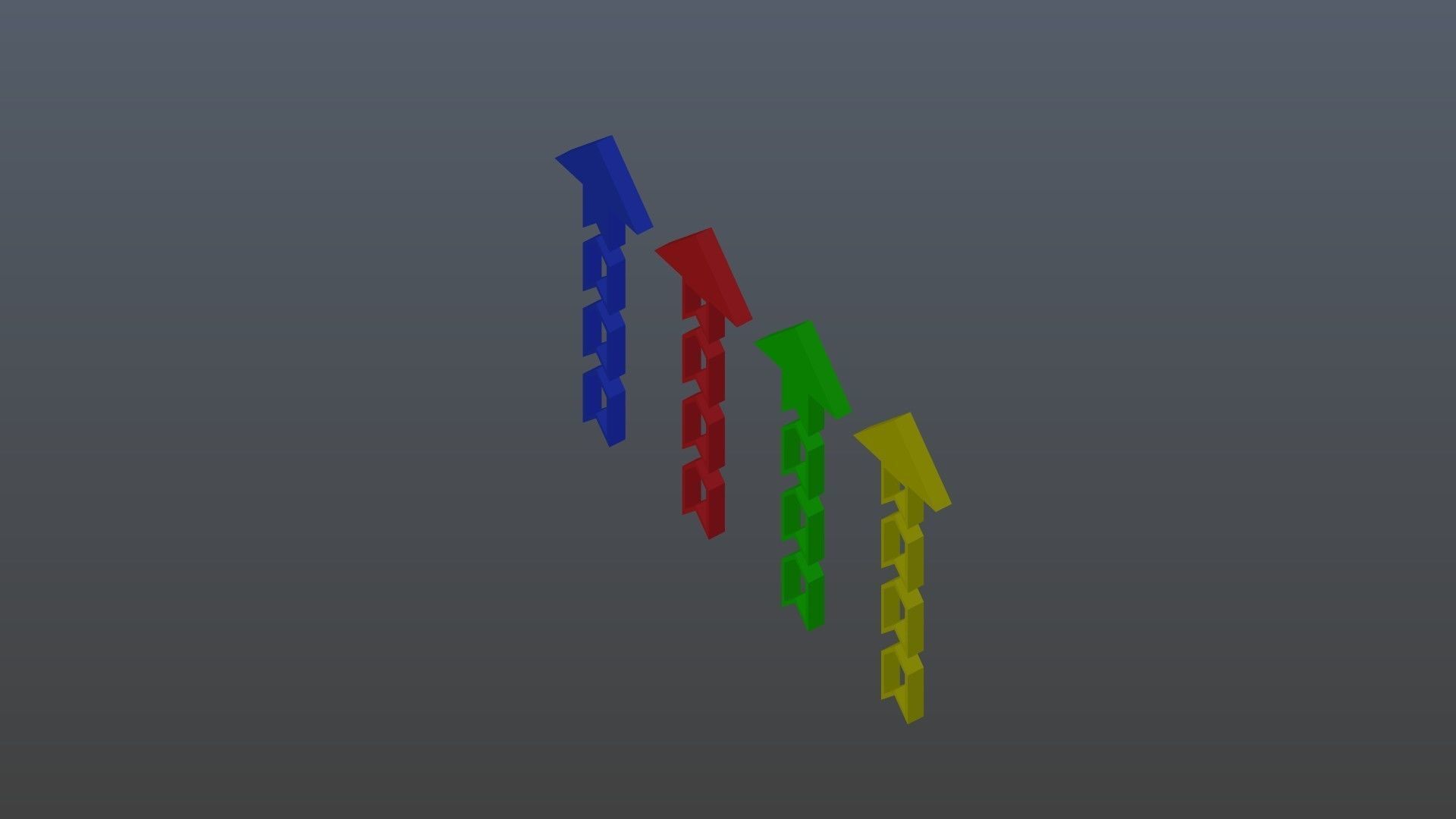 Low poly arrow 30 Low-poly 3D model_11