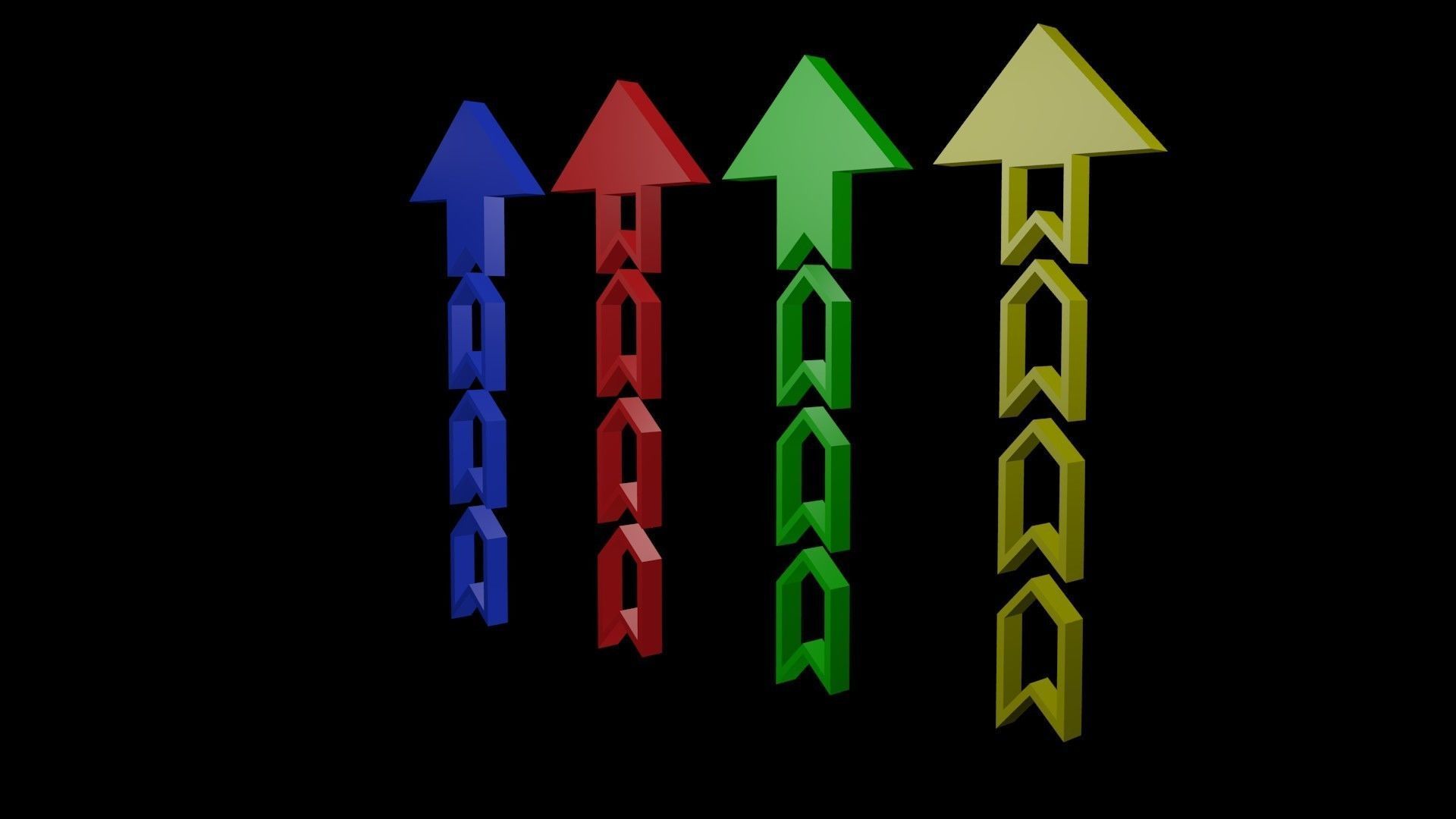 Low poly arrow 30 Low-poly 3D model_6