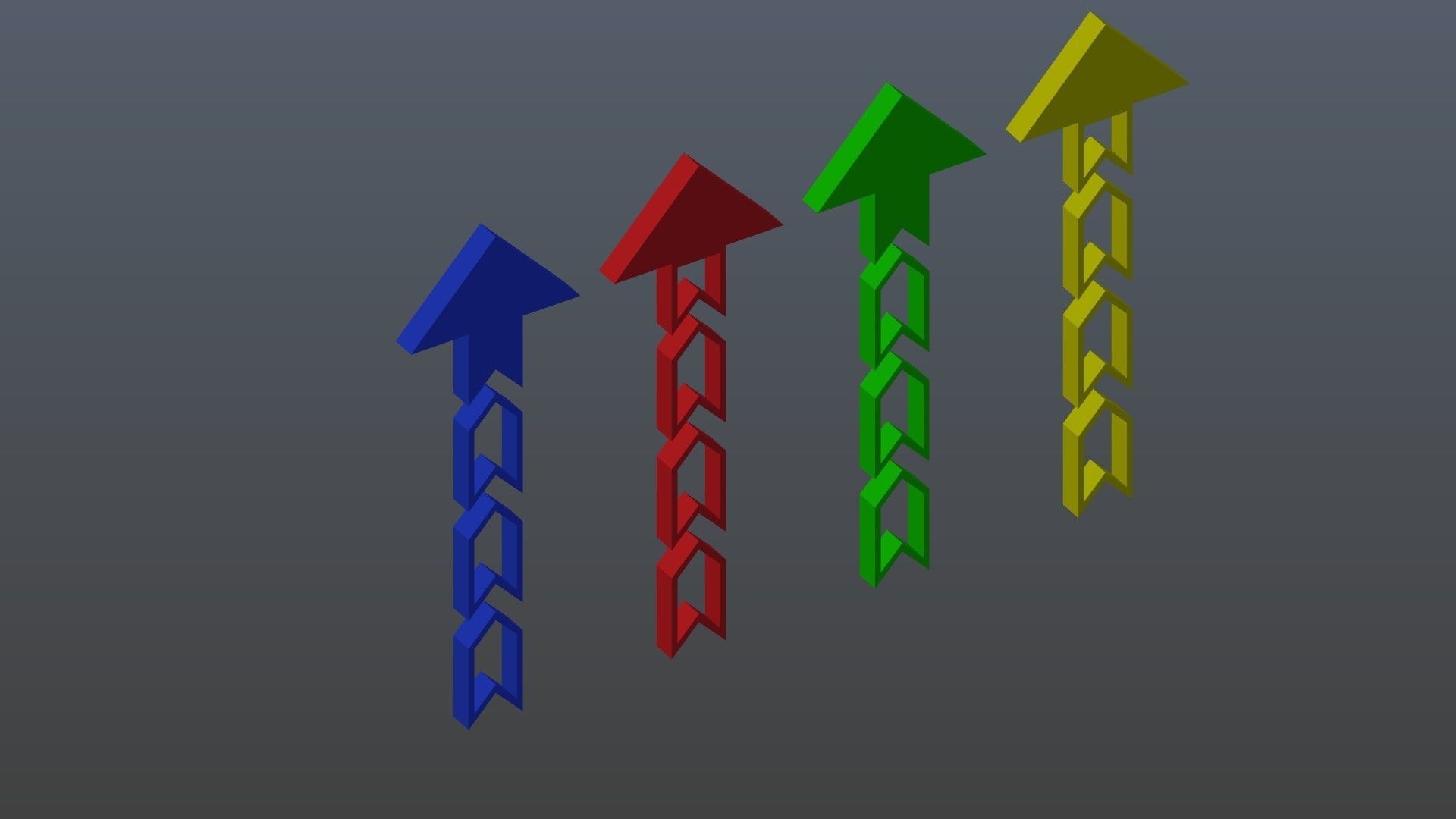 Low poly arrow 30 Low-poly 3D model_10