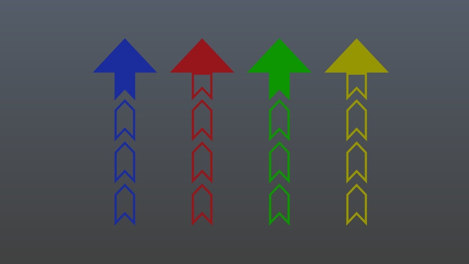 Low poly arrow 30 Low-poly 3D model_7