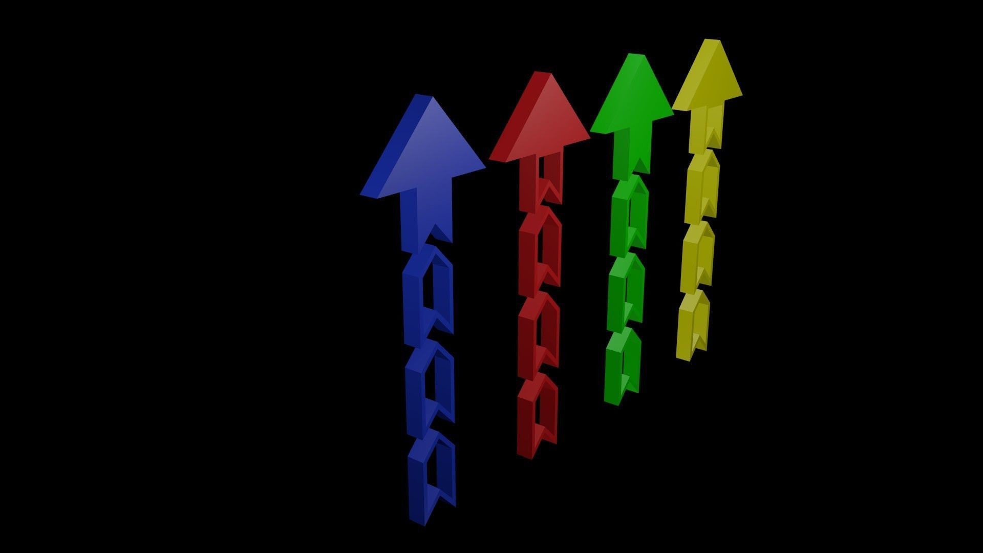 Low poly arrow 30 Low-poly 3D model_8