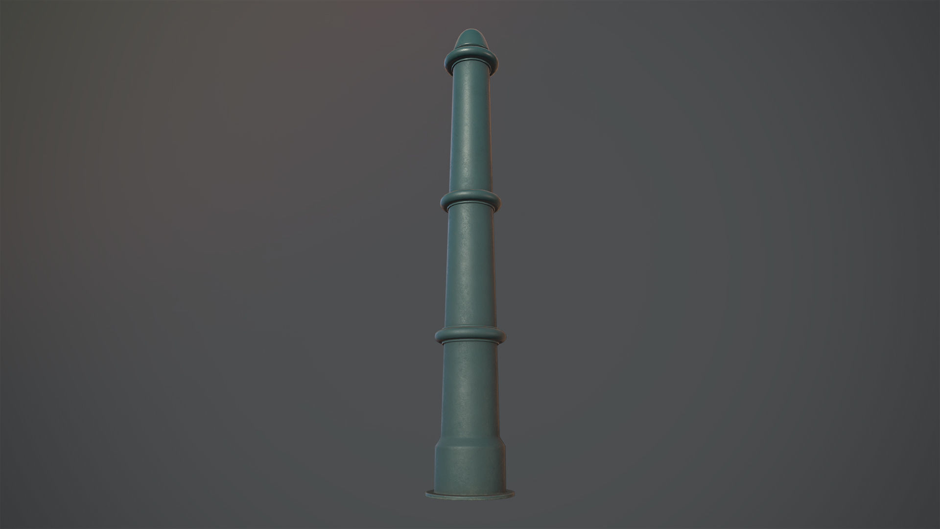 Barrier Bollard pack 5 Green v1 Low-poly 3D model_4