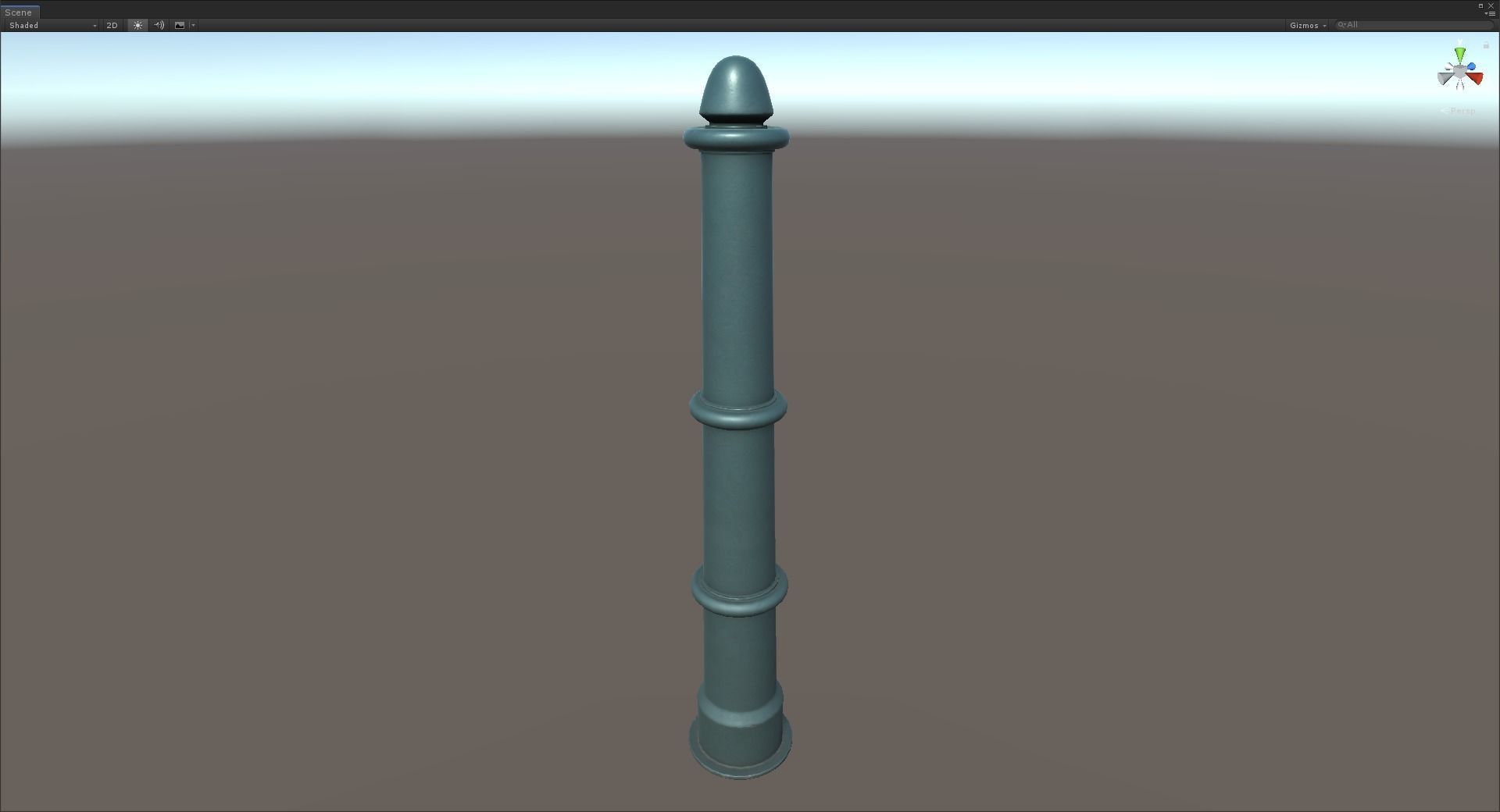 Barrier Bollard pack 5 Green v1 Low-poly 3D model_20