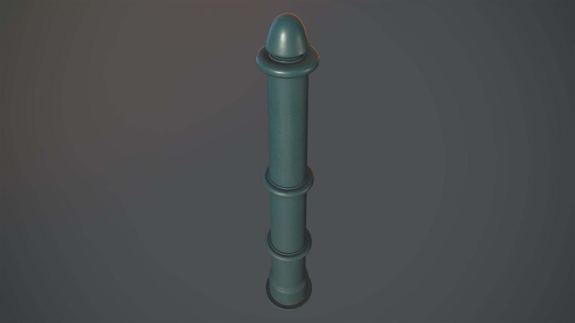 Barrier Bollard pack 5 Green v1 Low-poly 3D model_2
