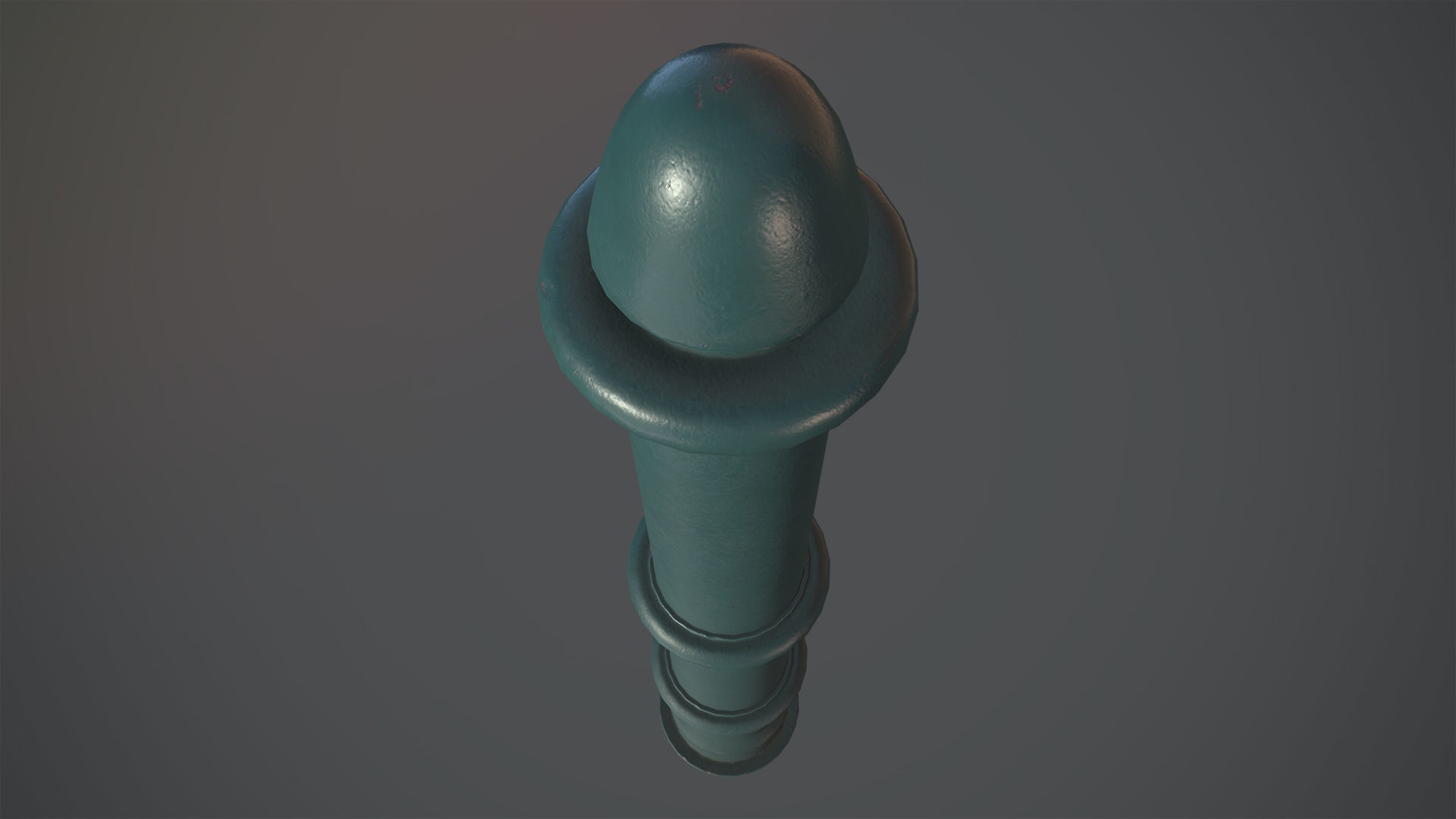 Barrier Bollard pack 5 Green v1 Low-poly 3D model_8