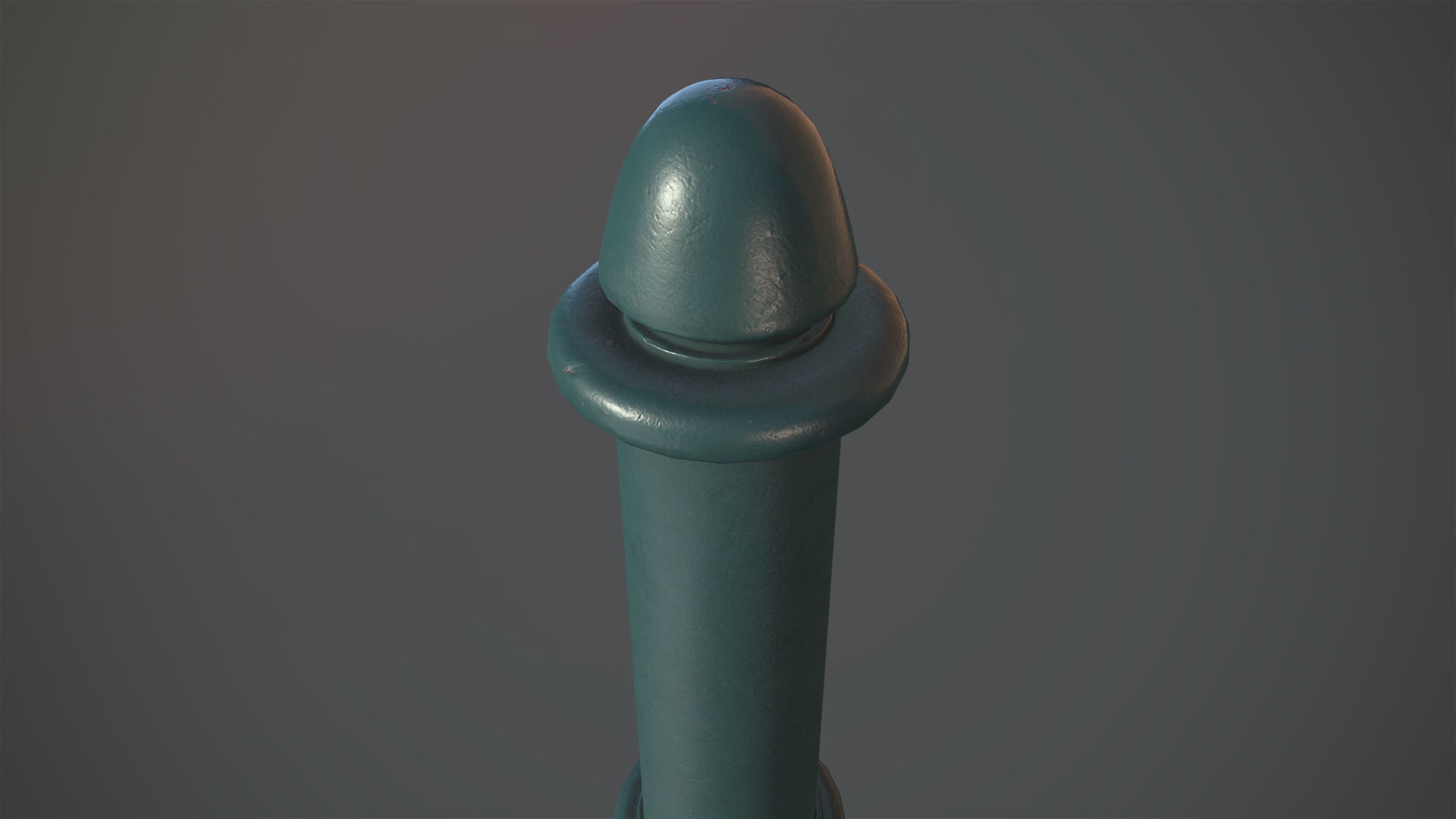 Barrier Bollard pack 5 Green v1 Low-poly 3D model_5