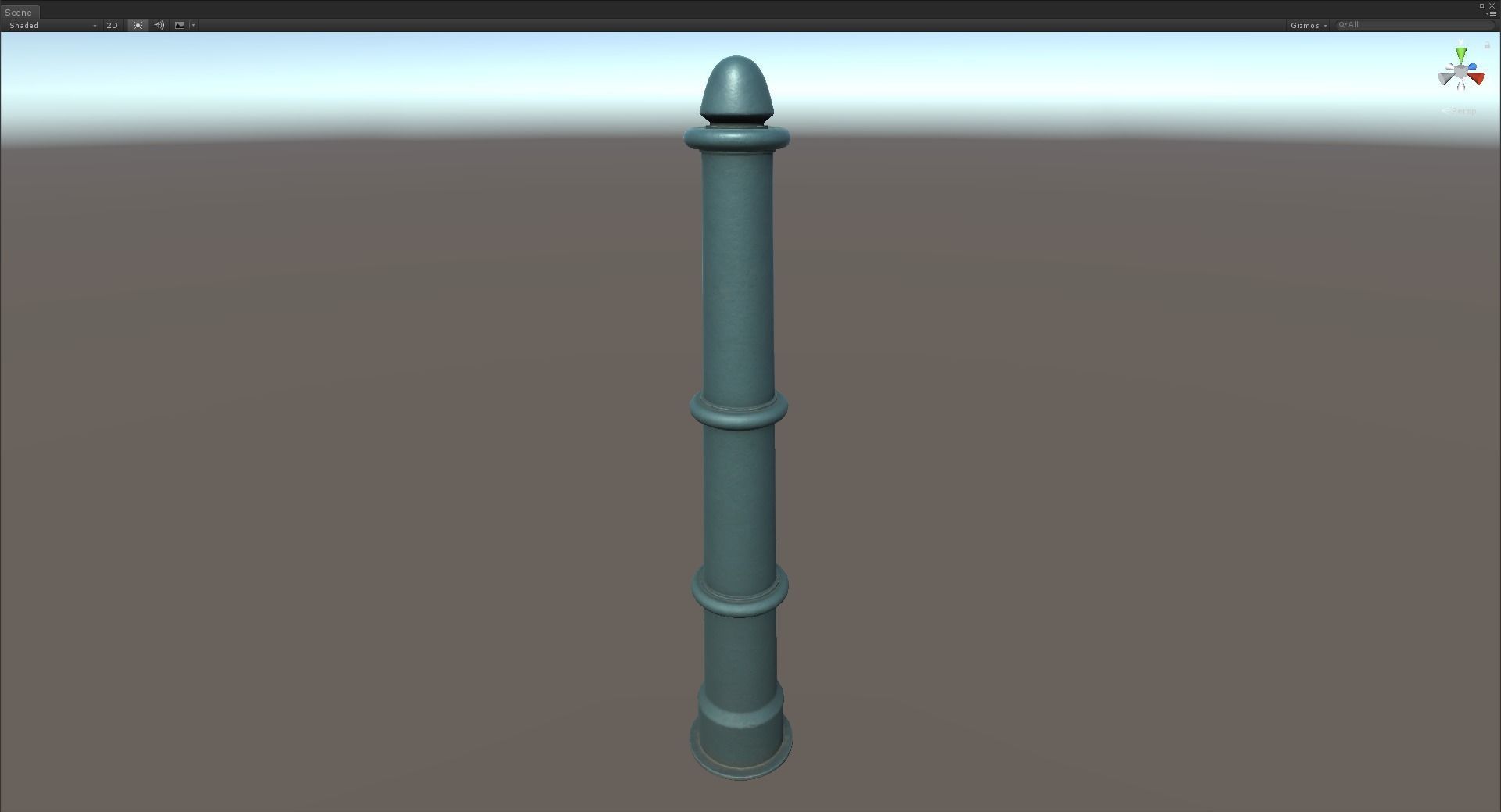 Barrier Bollard pack 5 Green v2 Low-poly 3D model_20