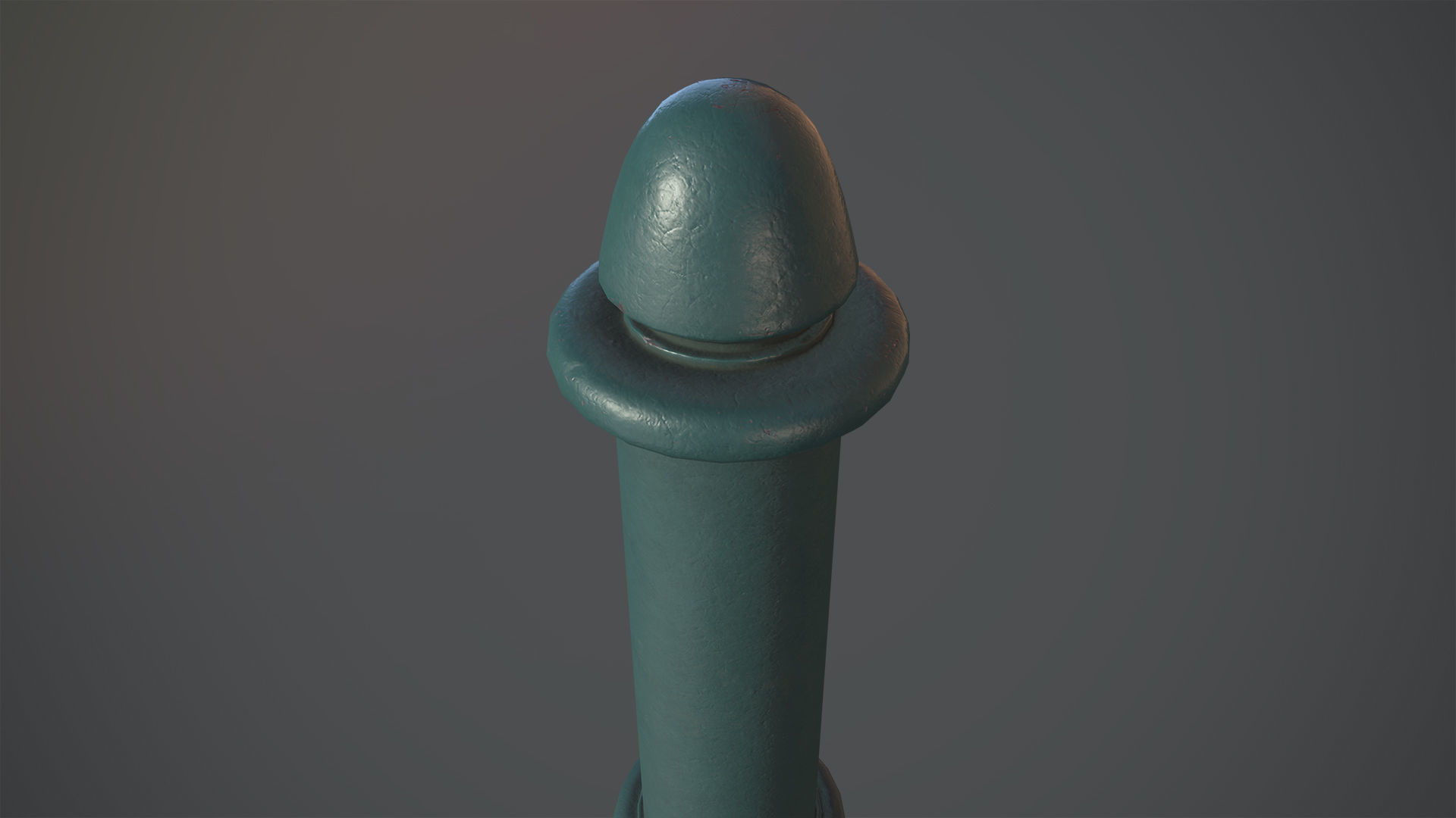 Barrier Bollard pack 5 Green v2 Low-poly 3D model_5