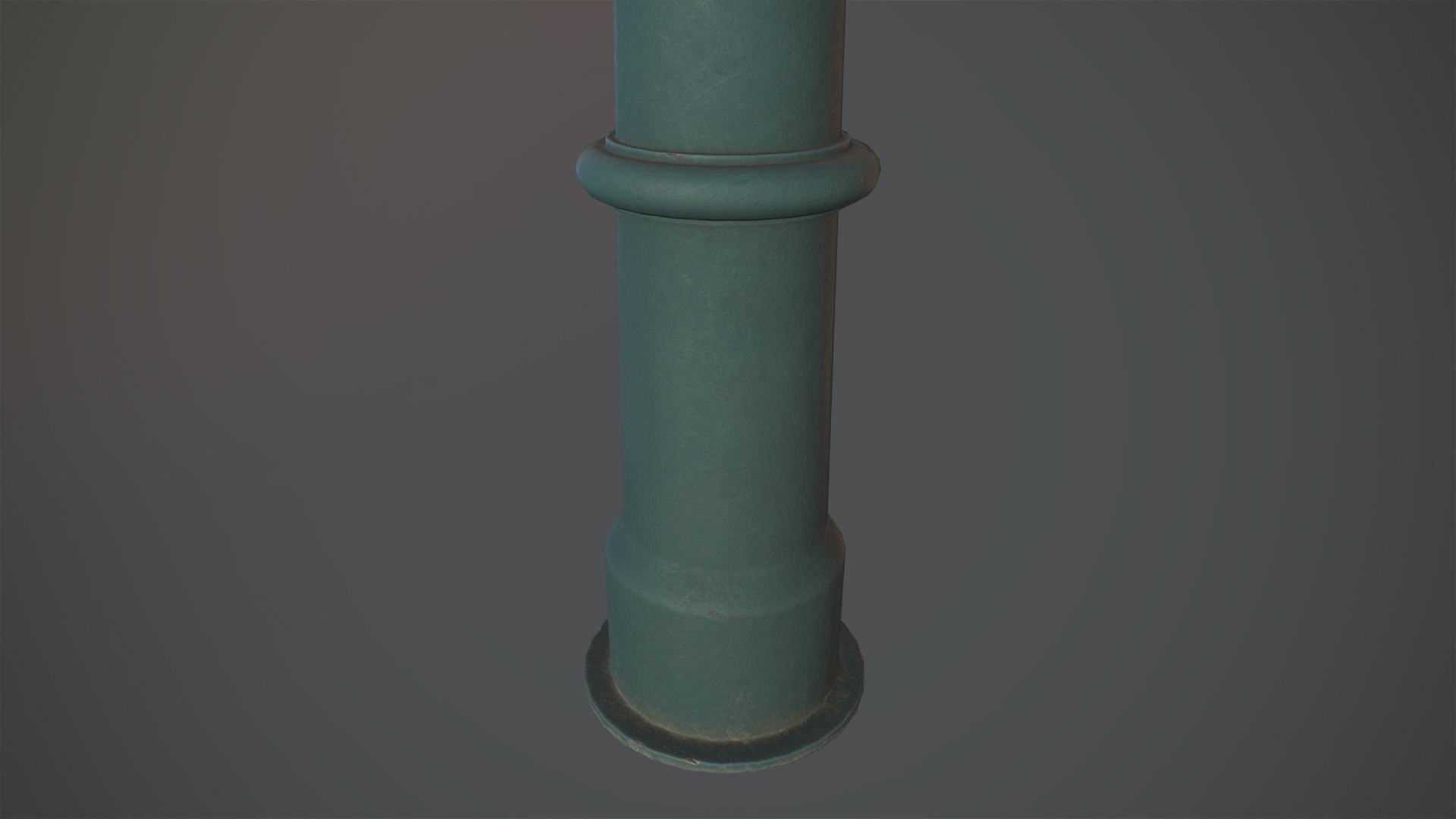 Barrier Bollard pack 5 Green v2 Low-poly 3D model_7