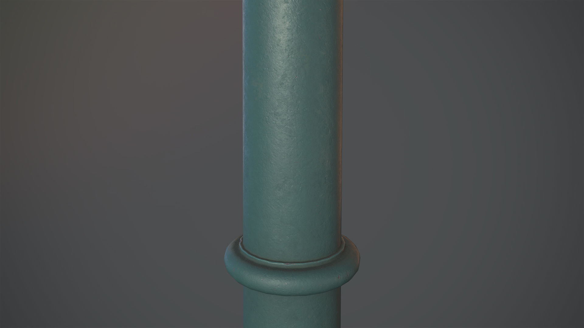 Barrier Bollard pack 5 Green v2 Low-poly 3D model_6