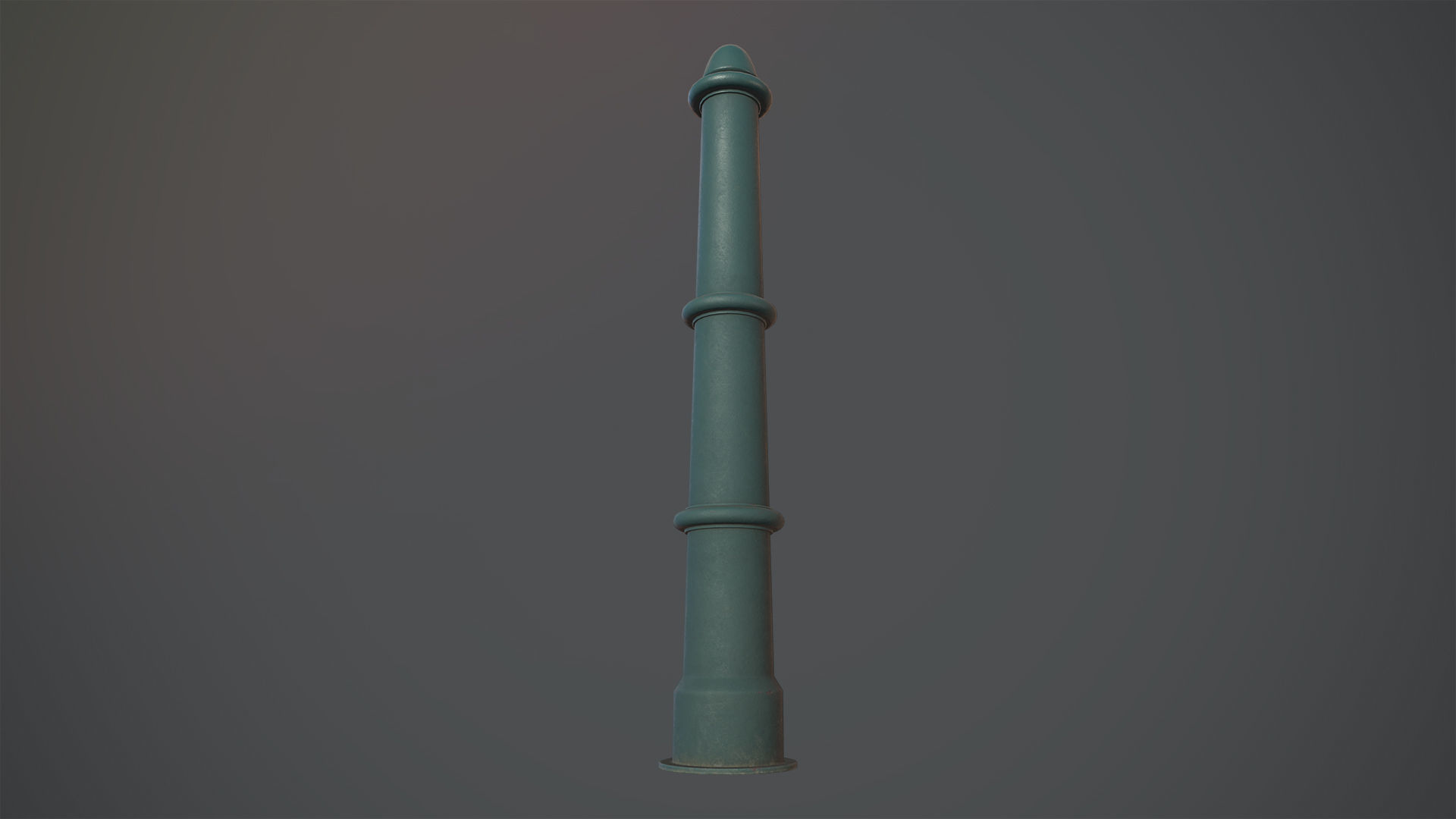 Barrier Bollard pack 5 Green v2 Low-poly 3D model_4