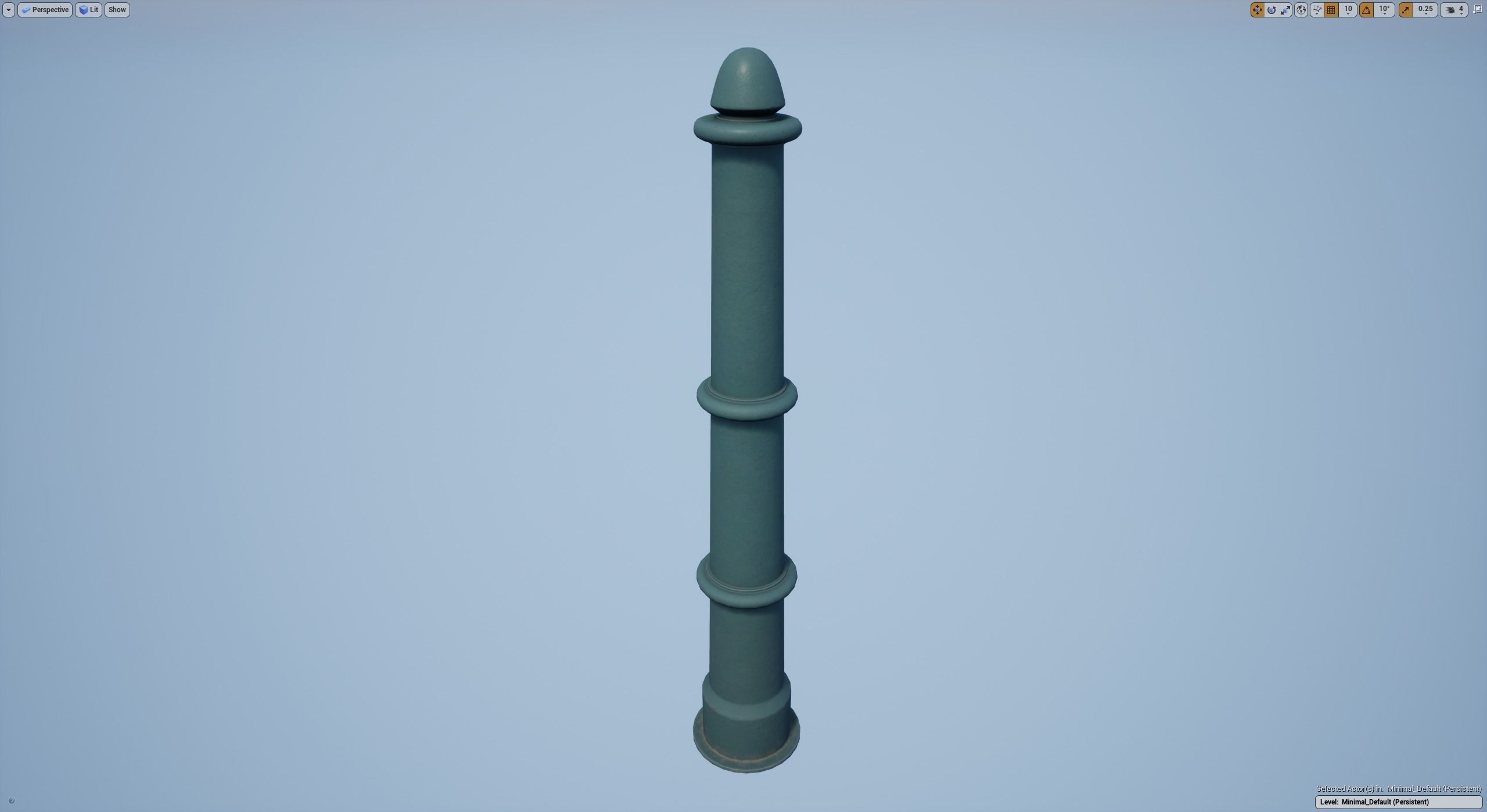 Barrier Bollard pack 5 Green v2 Low-poly 3D model_21