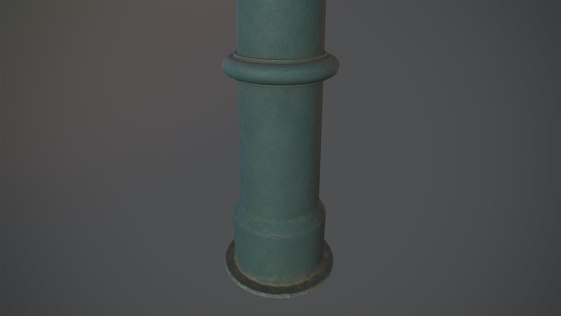 Barrier Bollard pack 5 Green v3 Low-poly 3D model_8