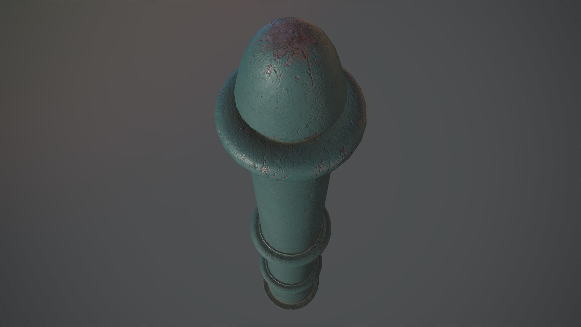 Barrier Bollard pack 5 Green v3 Low-poly 3D model_7
